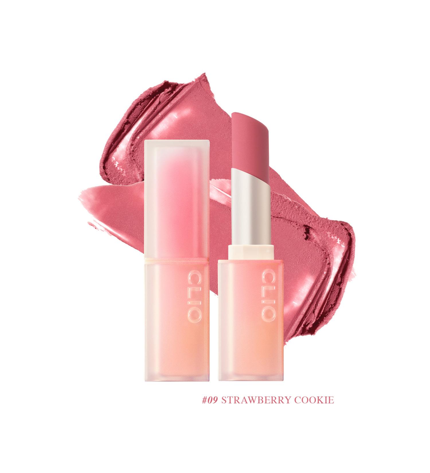 CLIO Soft Textured Light Matte Lipstick CLIO Chiffon Mood Lip (09 Strawberry Cookie) - Buy Online on GoSupps.com