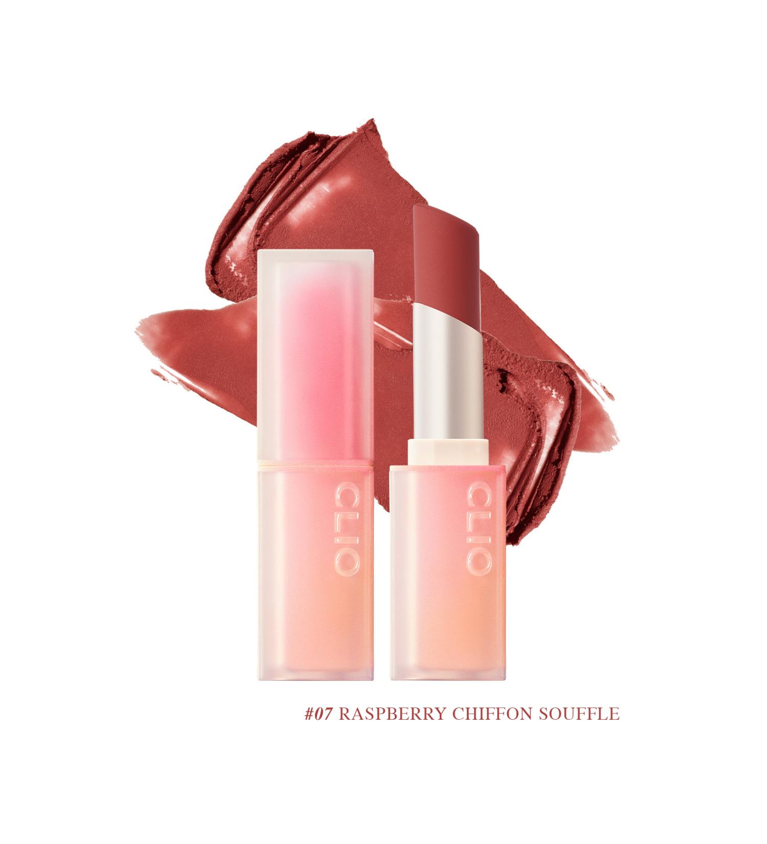 CLIO Soft Textured Light Matte Lipstick CLIO Chiffon Mood Lip (07 Raspberry Chiffon Souffle)