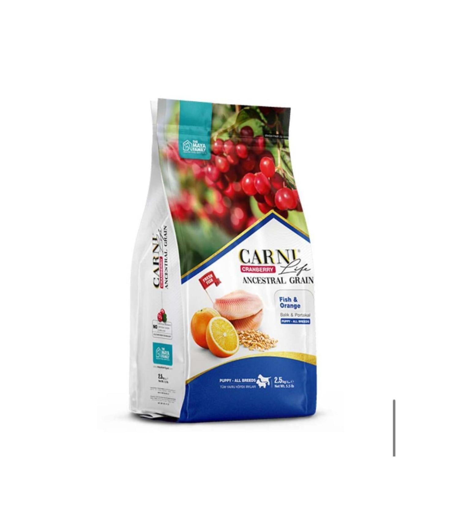 CARNI LIFE Carni Life Fish and Orange Puppy Food for All Breeds (12 kg)