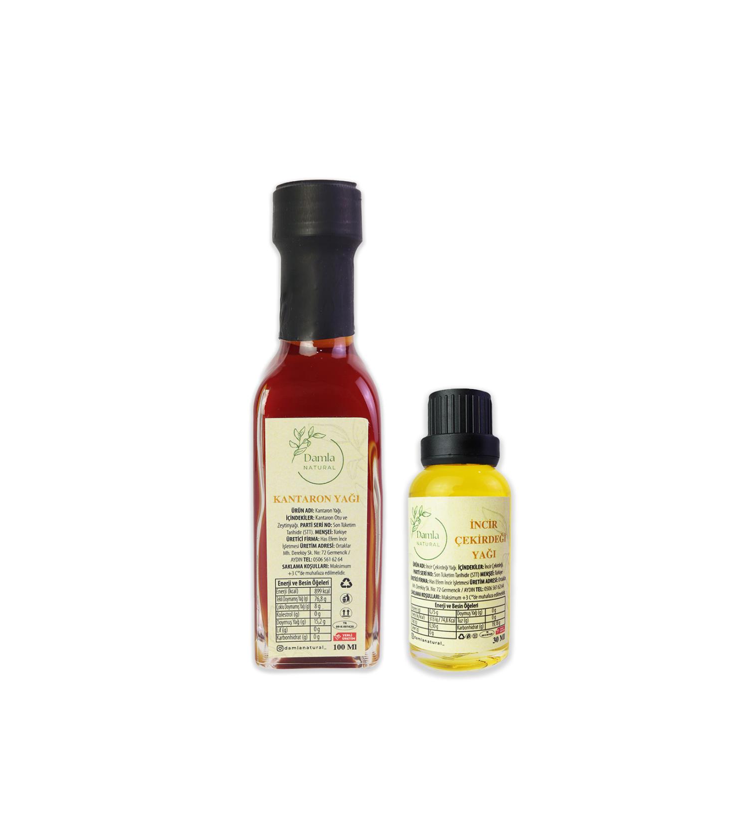 Natural 100 ml St. John's Wort Oil-30 ml Fig Seed Oil Set