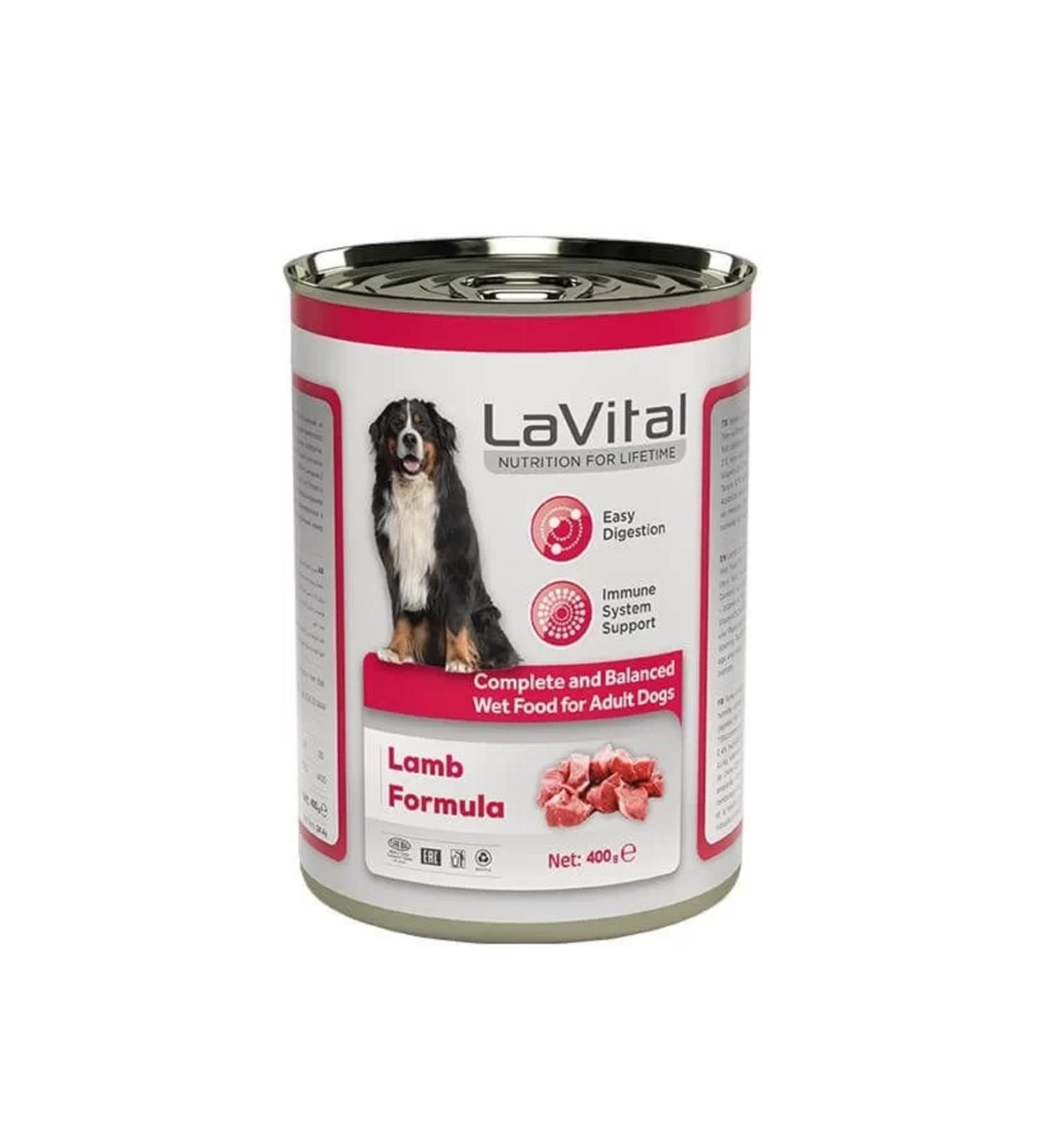 La Vital Lavital Adult Lamb Immune System Support Adult Dog Canned Food 400 gr