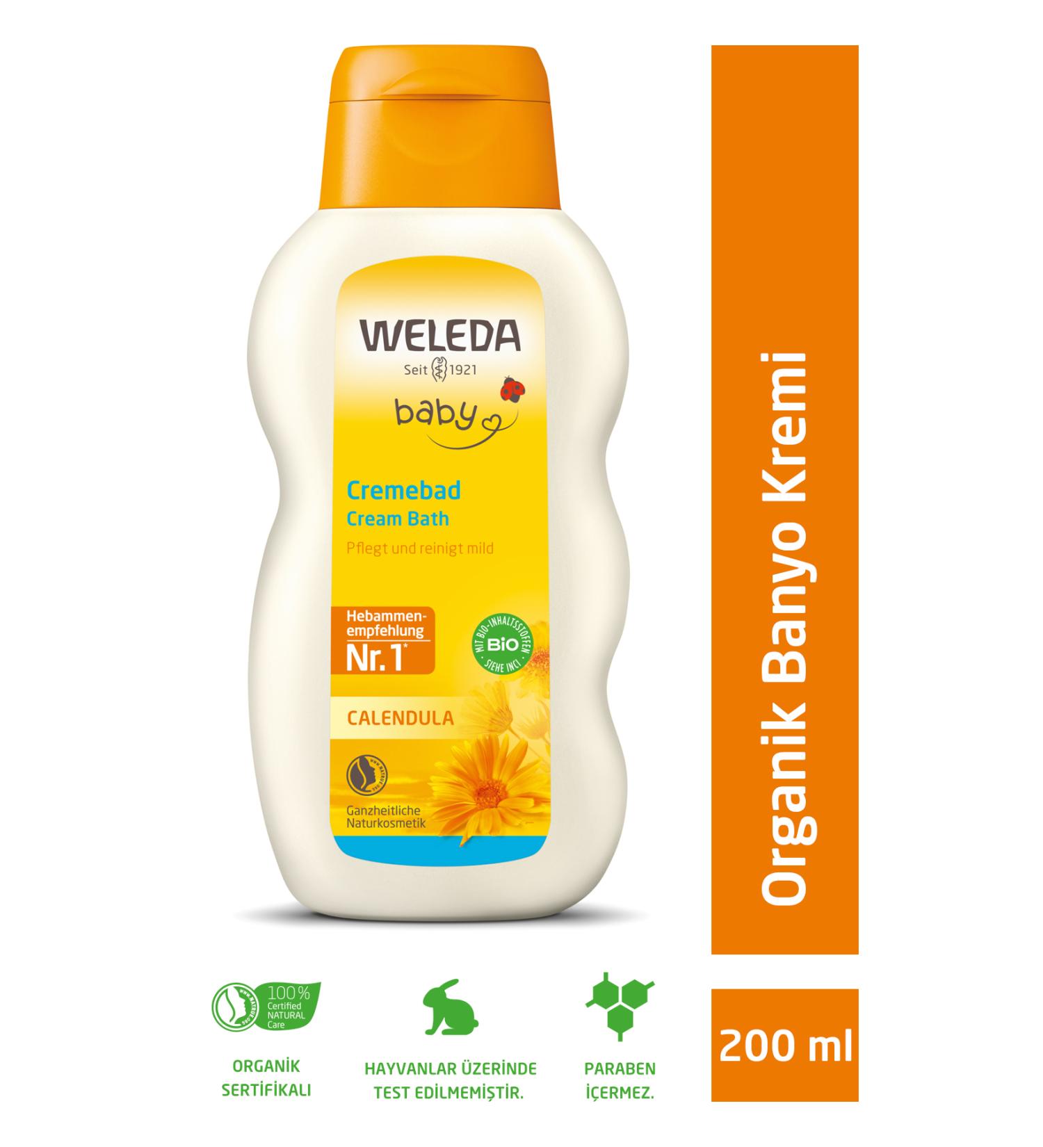 Weleda Calendula Organic Cleansing and Moisturizing Bath Cream 200ml - Buy Online on GoSupps.com