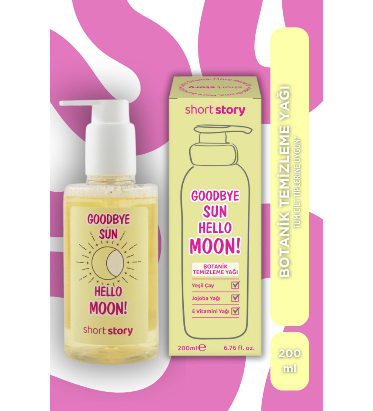 short story Goodbye Sun Hello Moon! Botanical Facial Cleansing Oil Green Tea Jojoba Vitamin E Multi Formula - Buy Online on GoSupps.com