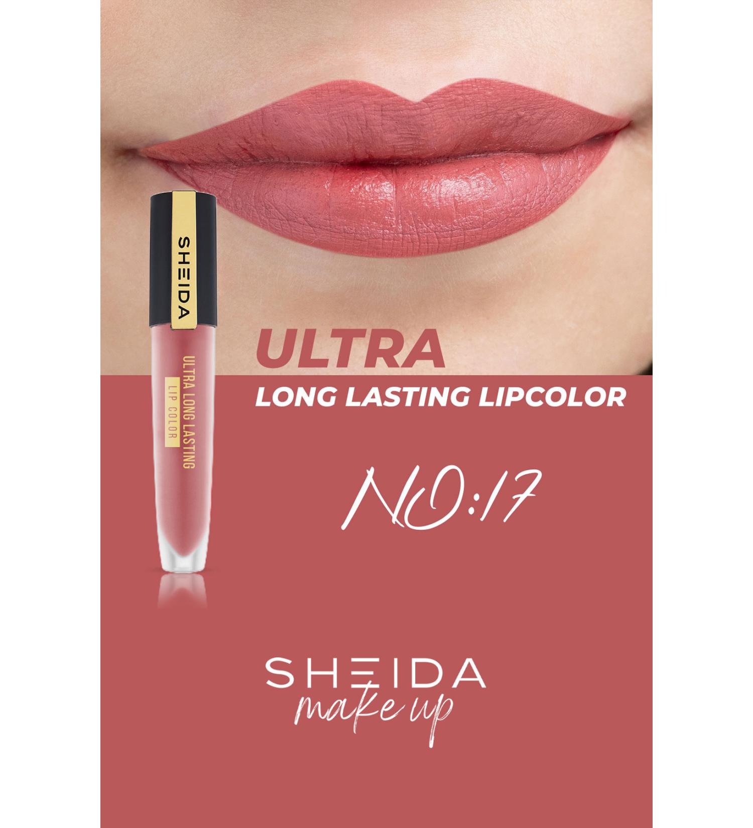Sheida Long Lasting Long Lasting Matte Liquid Lipstick - Intense Pigment & Vitamin E Formula - No 17 - Buy Online on GoSupps.com