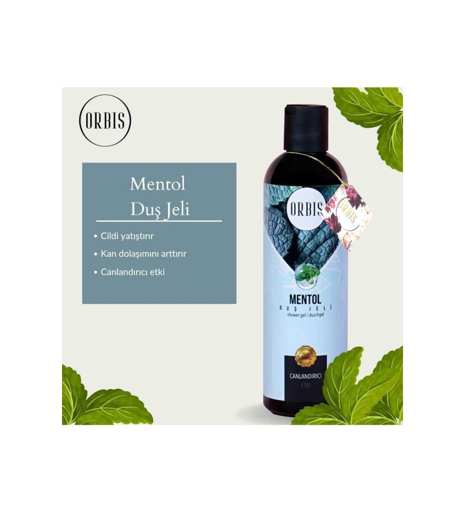 Orbis Menthol Shower Gel 400 ML Refreshing Effect Moisturizing Content Togin Brand Bag Gift