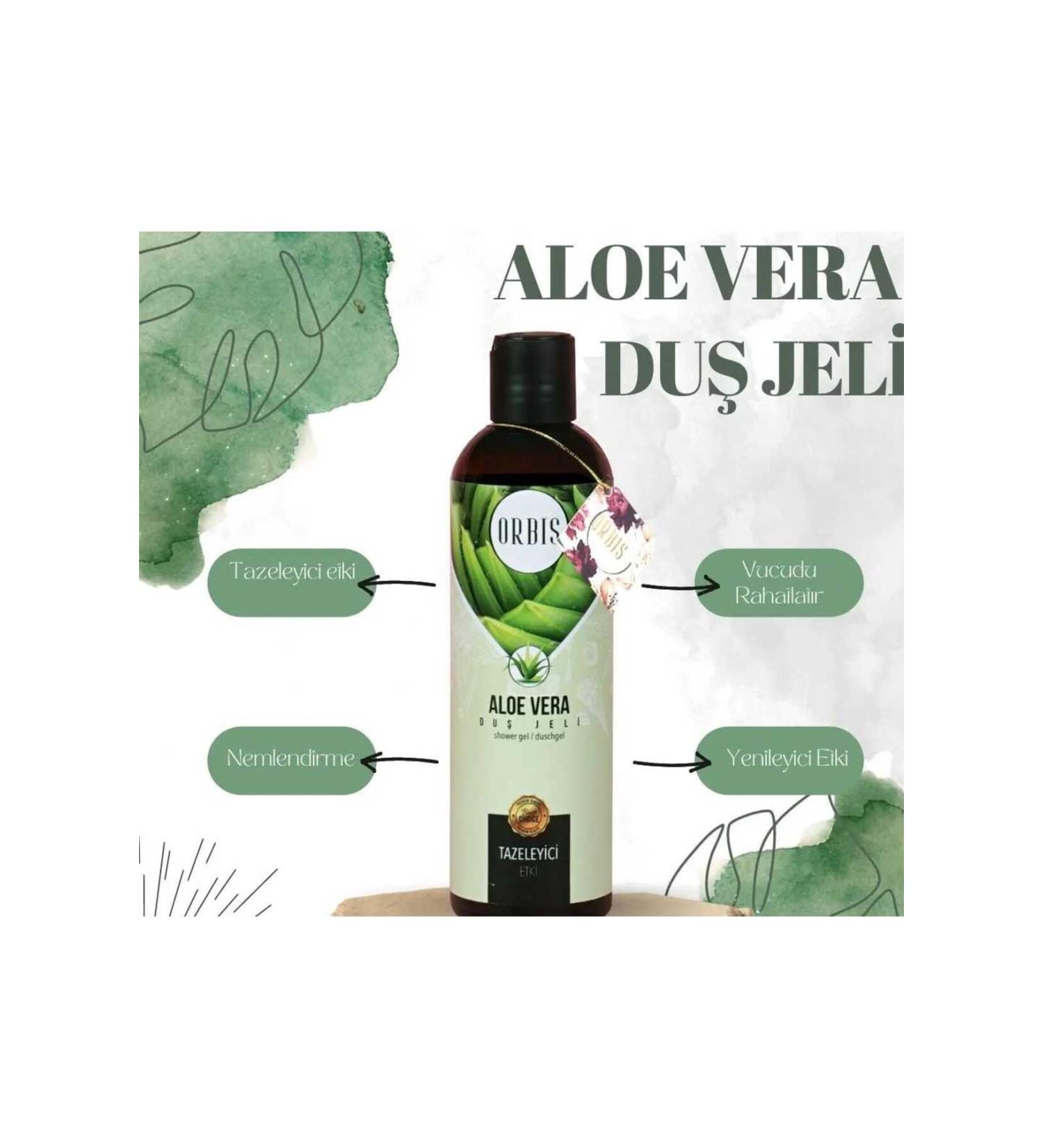 Orbis Aloe Vera Shower Gel 400 ML Refreshing Effect Moisturizing Content Togin Brand Bag Gift