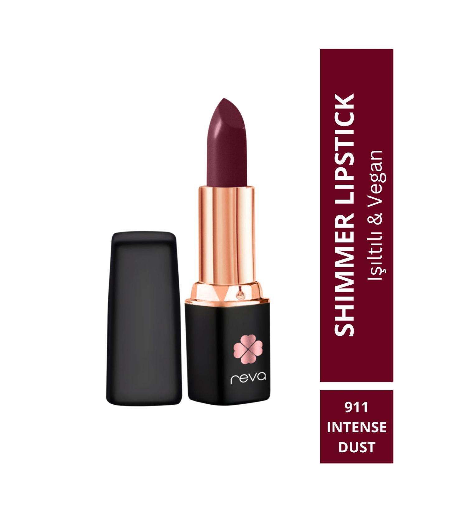 REVA Shimmer Lipstick Shine Lipstick 4 gr Vegan & Clean Content INTENSE RUST - Buy Online on GoSupps.com