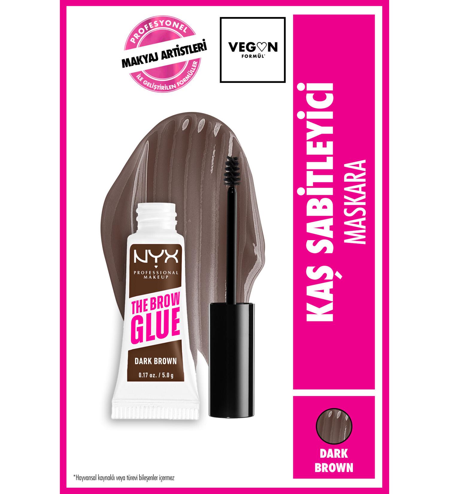 NYX Professional Makeup The Brow Glue Instant Brow Styler Eyebrow Fixing Mascara - Dark Brown - Buy Online on GoSupps.com