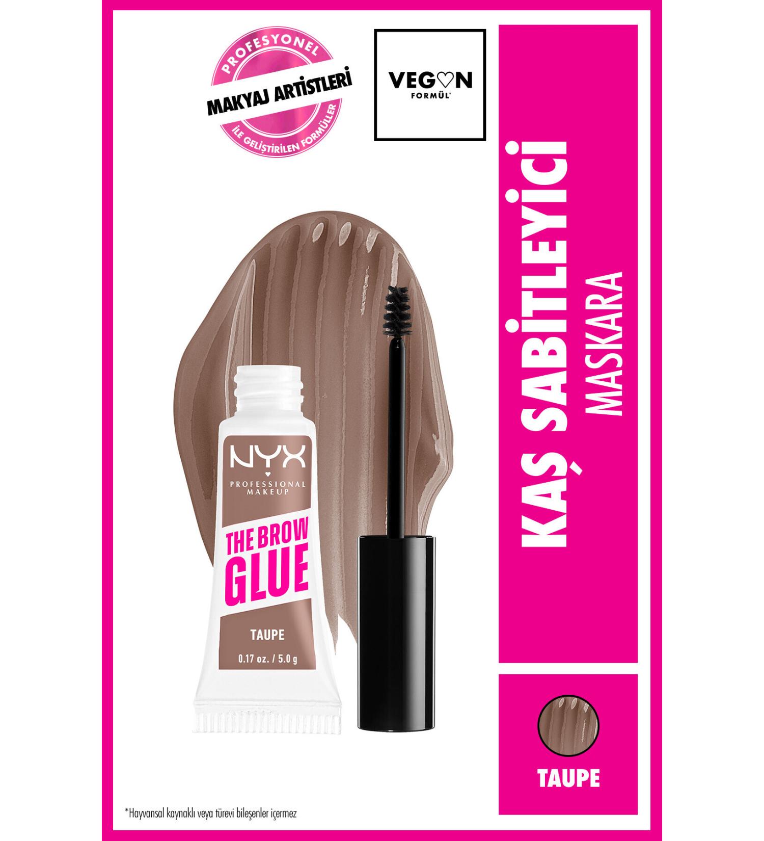 NYX Professional Makeup The Brow Glue Instant Brow Styler Eyebrow Fixing Mascara - Taupe - Buy Online on GoSupps.com