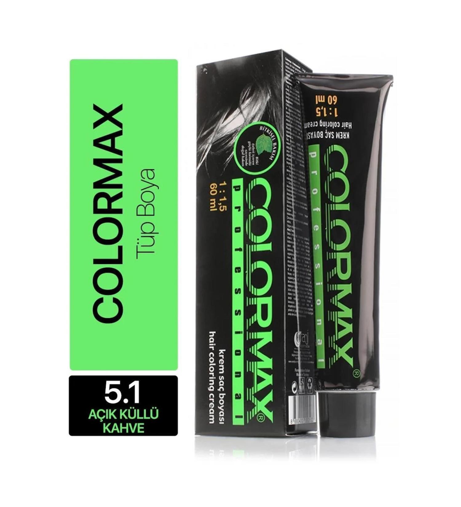 Colormax Tube Hair Dye No: 5.1 Light Ash Brown 60 ml