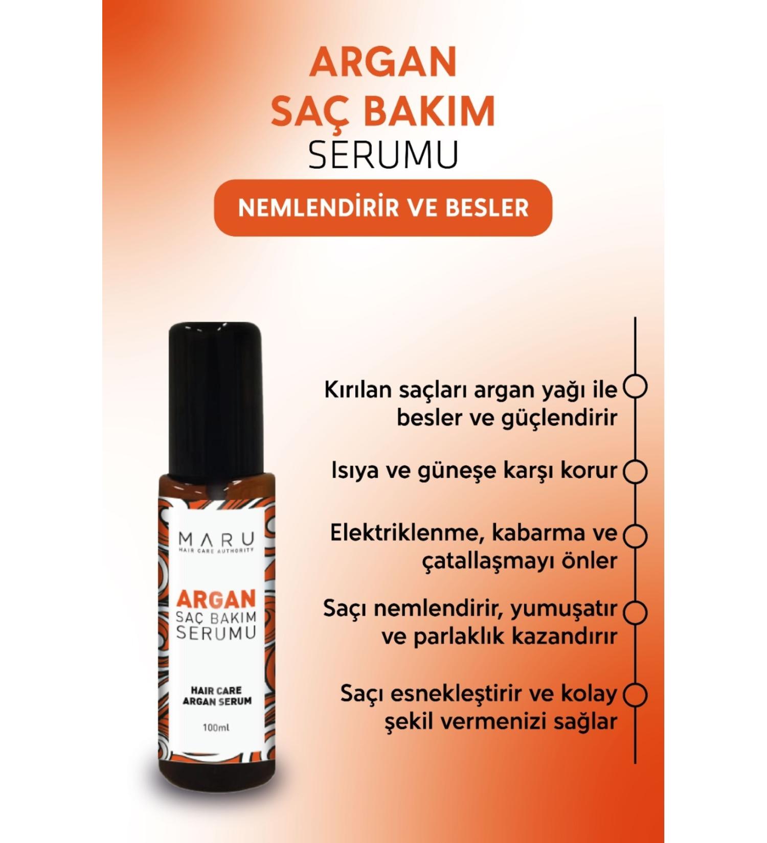 MARU Nourishing and Repairing Hair Care Oil Argan & Keratin For Burnt and Damaged Hair 100 ml 8699211808882 - Buy Online on GoSupps.com