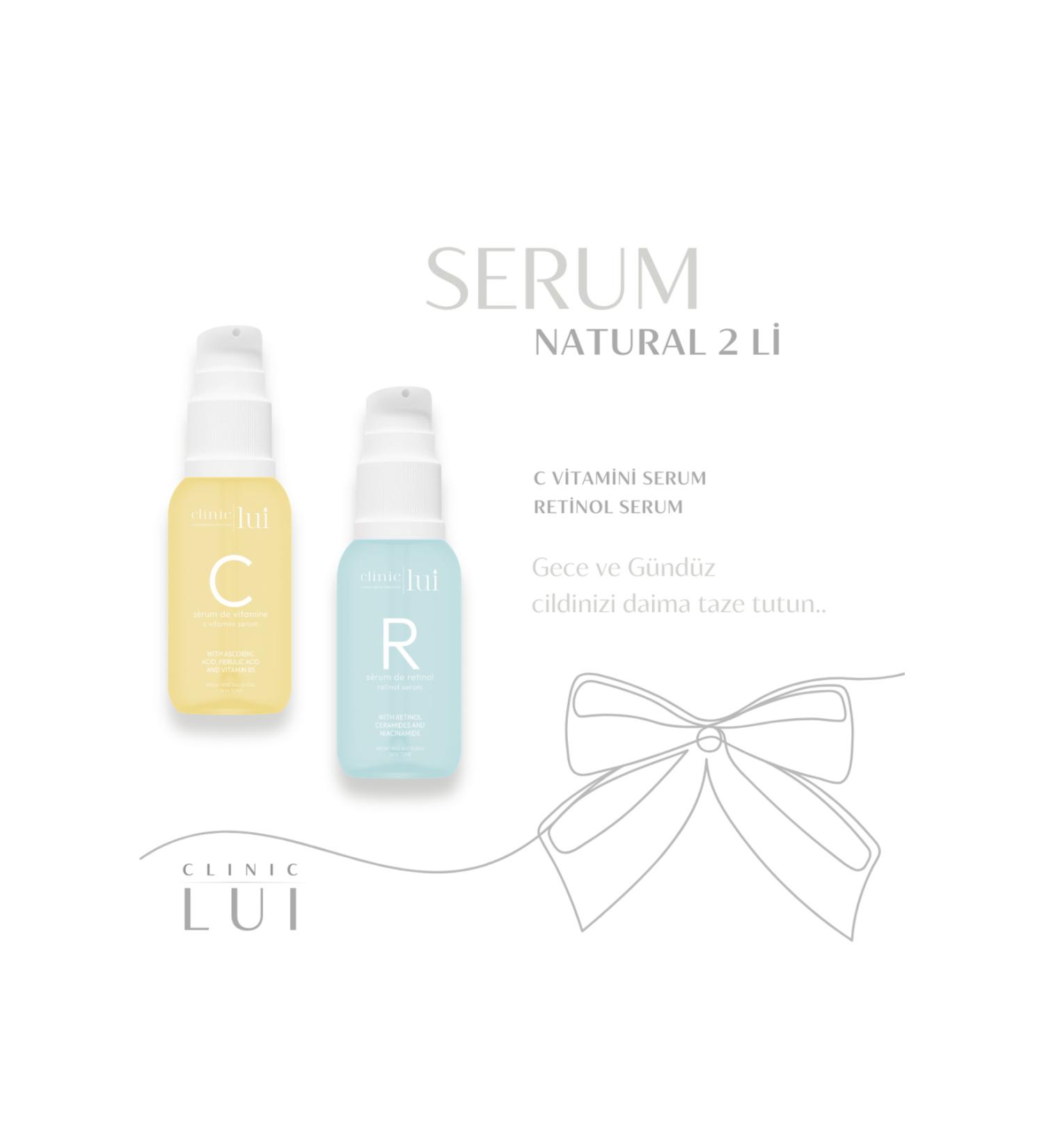 CLINIC LUI Natural 2-Pack Serum Brightening Vitamin C Serum + Anti-Aging Retinol Serum - Buy Online on GoSupps.com