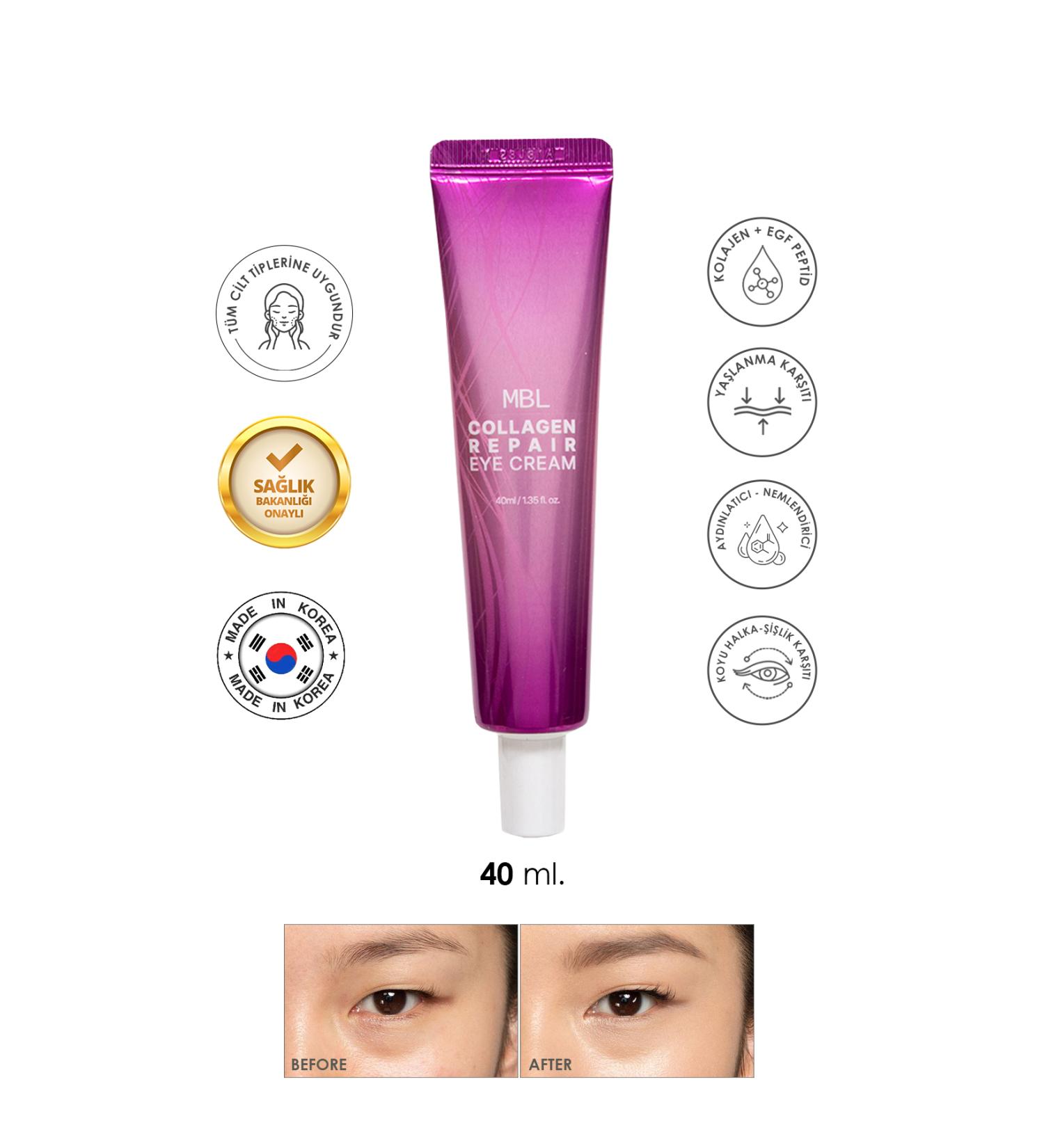 MBL Teresia Collagen Anti-Wrinkle and Anti-Aging Repairing Eye Cream 40ml - Buy Online on GoSupps.com