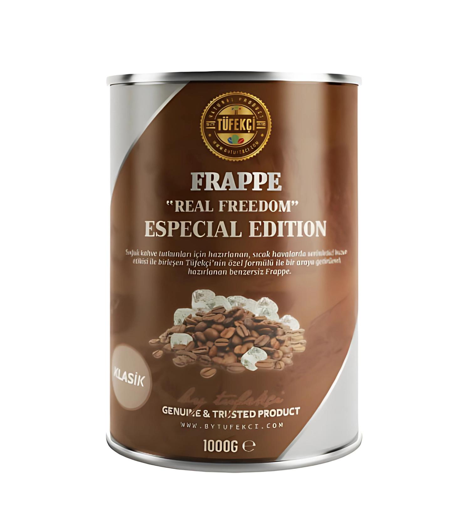 By T fek i Classic Frappe Drink Powder Contains Granulated Coffee 1000 gr Tin Packaging