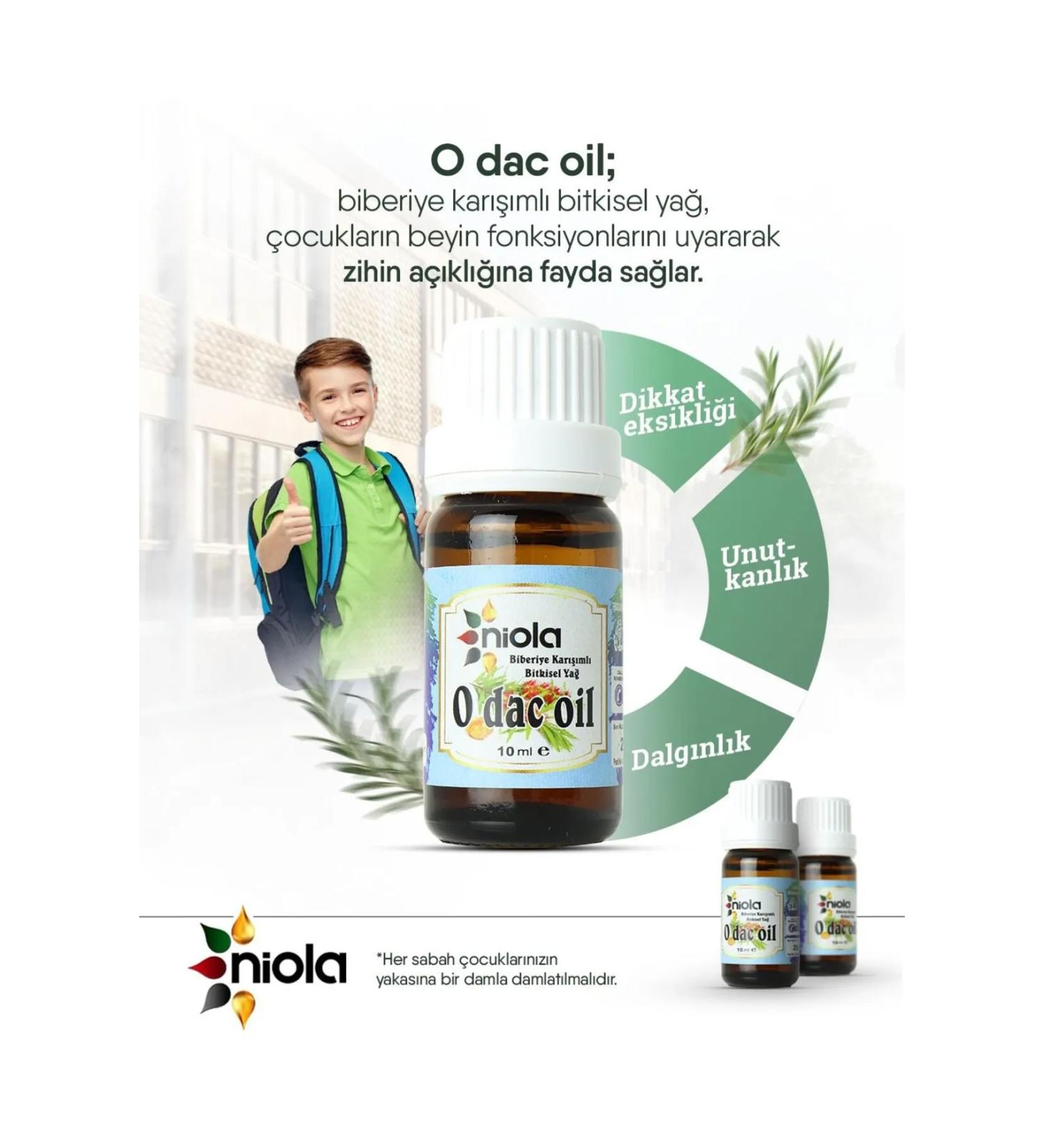 niola Rosemary Mixed Herbal Oil O DAC Oil 10 ml Natural Focus Support for Children! - Buy Online on GoSupps.com
