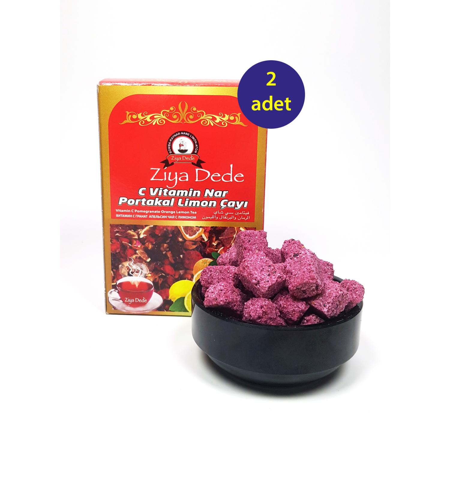 2 Pieces Atom C Vitamin Pomegranate Orange Lemon Tea 150 G