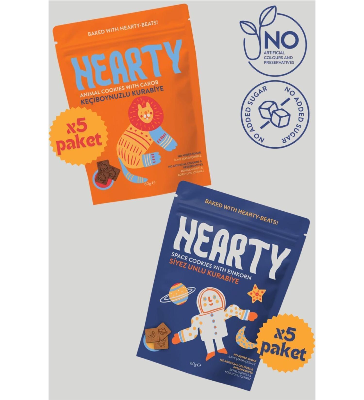 Hearty 10 Pack Mixed Cookies 60g Sugar-free Additive-free Healthy Snack for Kids - Buy Online on GoSupps.com