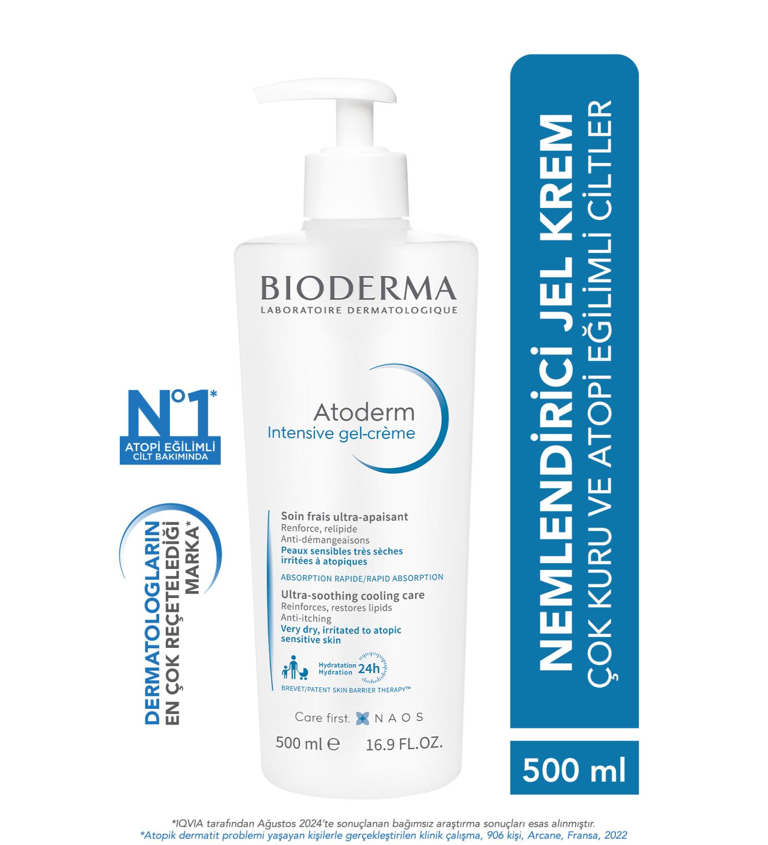 Bioderma Atoderm Intensive Gel-cream Very Dry Atopy Prone Skin Soothing Gel Cream Niacinamide 500 ml - Buy Online on GoSupps.com