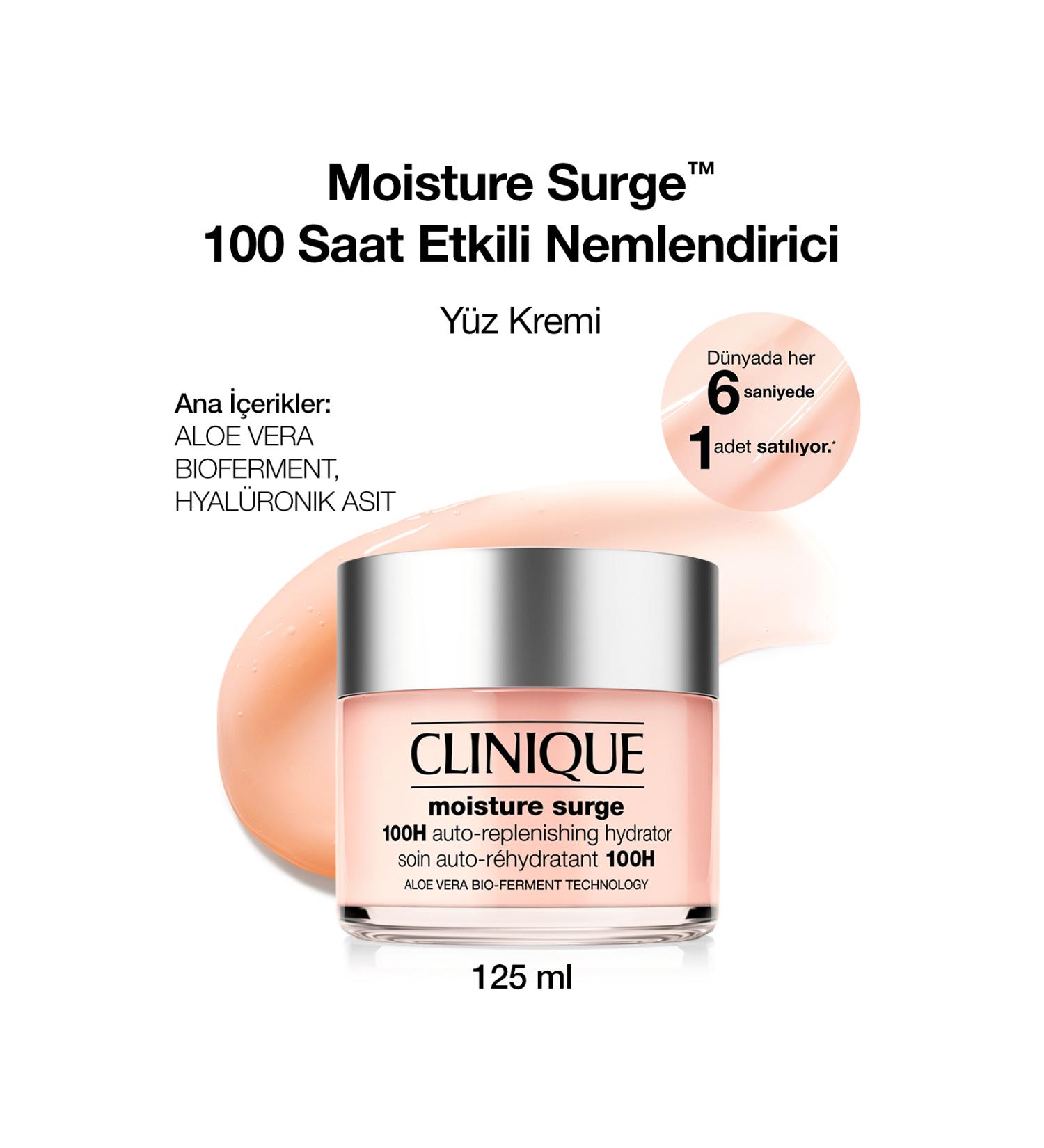Clinique Moisture Surge 100-Hour Moisturizing Face Cream 125ml | Aloe Vera BioFerment Hyaluronic Acid - Buy Online on GoSupps.com