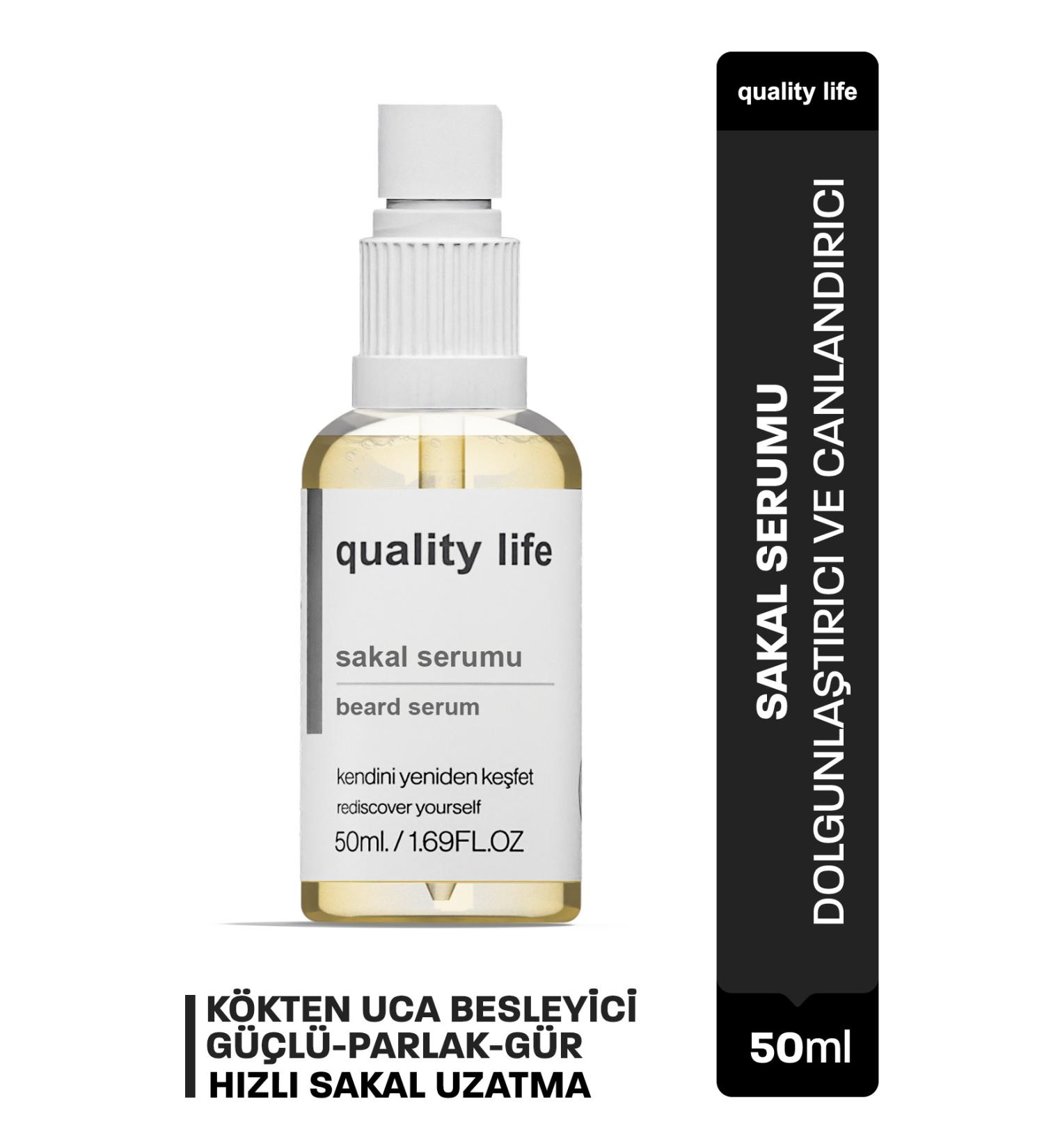 Quality Life Beard Serum Supporting New Beard Formation for Sparse Beard and Beardlessness Problems - Buy Online on GoSupps.com
