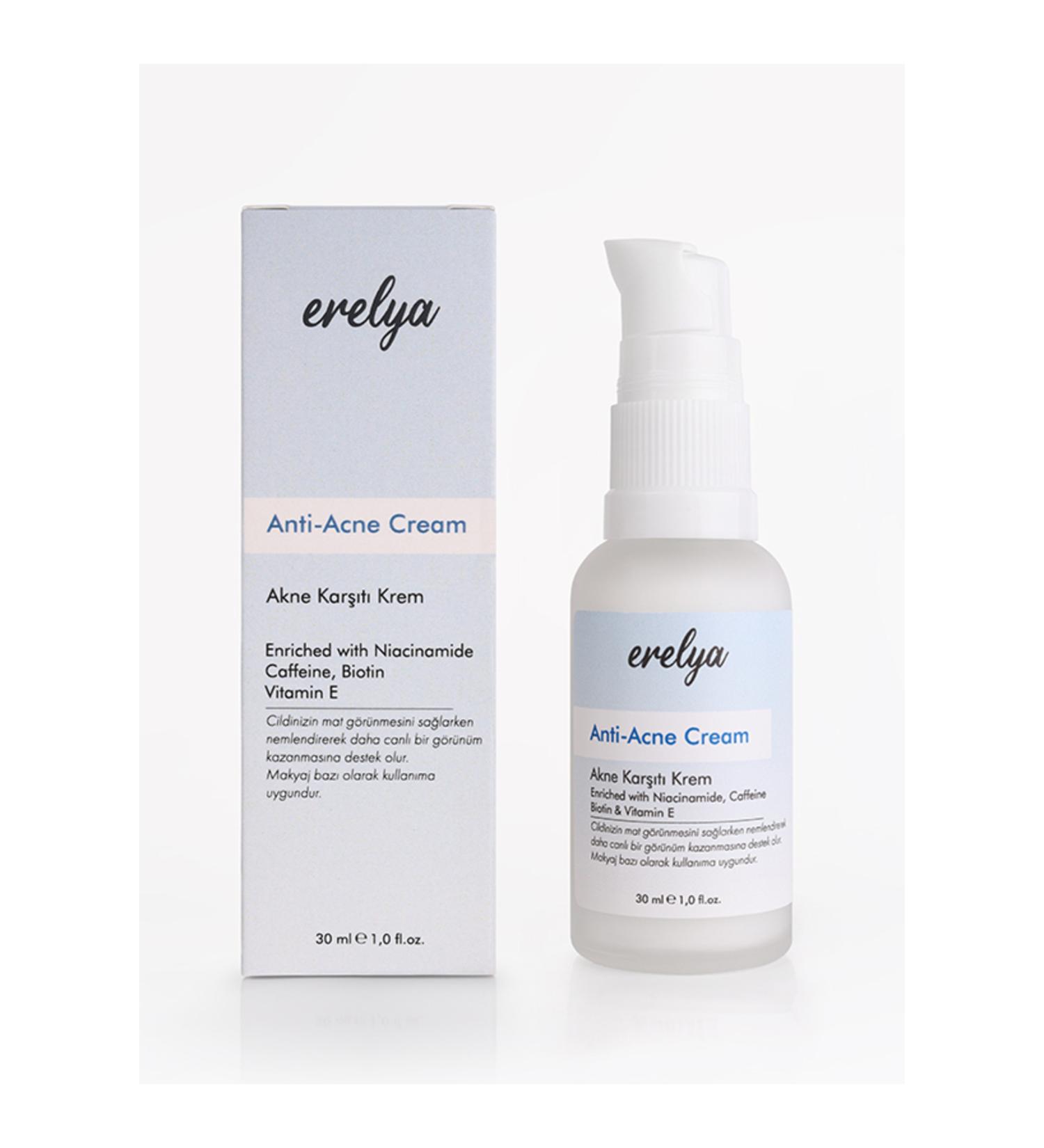 erelya Anti-Acne Deep Cleansing Cream - Oil Balancer Against Acne & Blackheads and Stains 30 ML