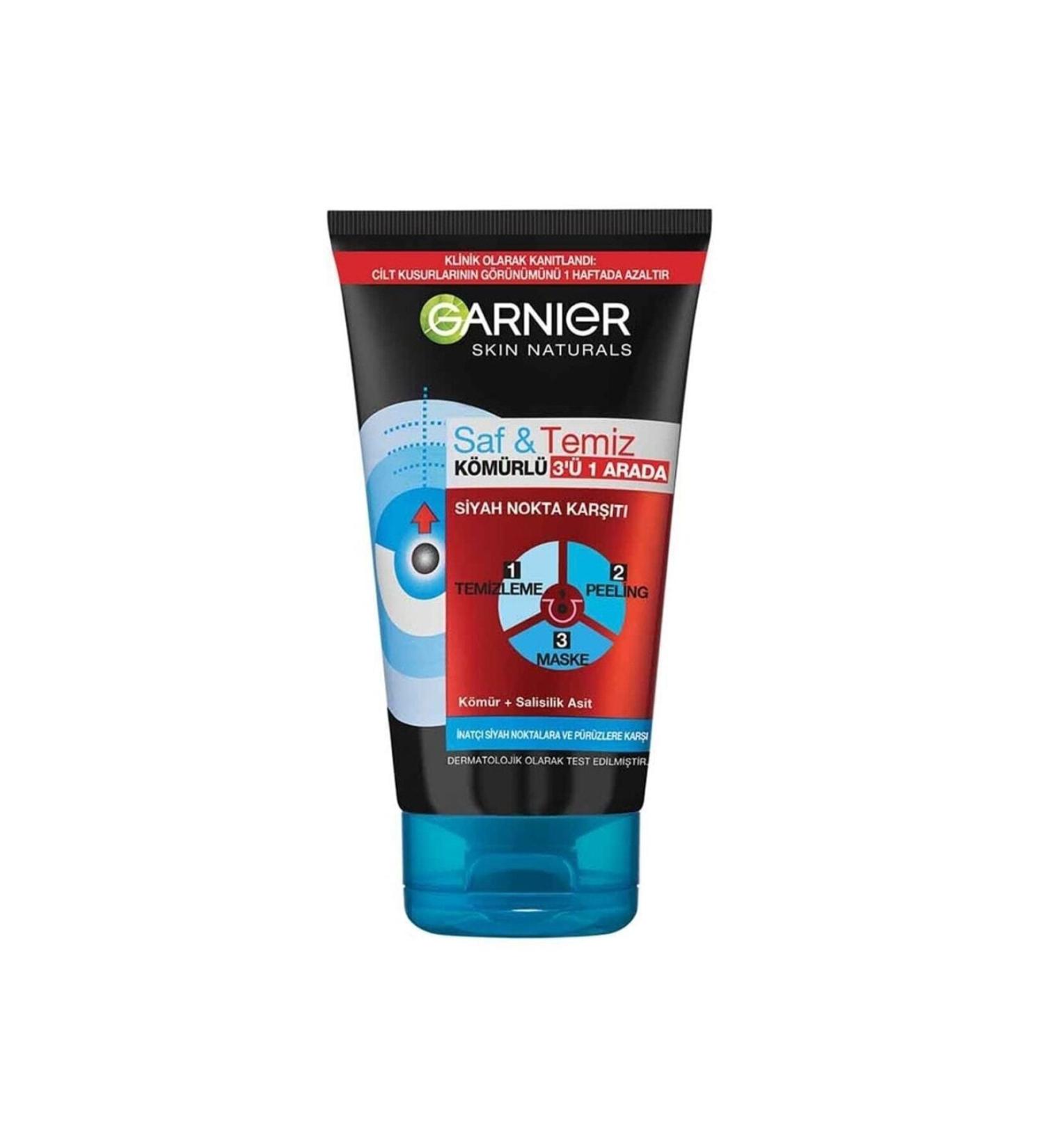 Garnier Blackhead Reducing Skin Intensive Purifying Cleansing Peeling Mask 150ml min.206 - Buy Online on GoSupps.com