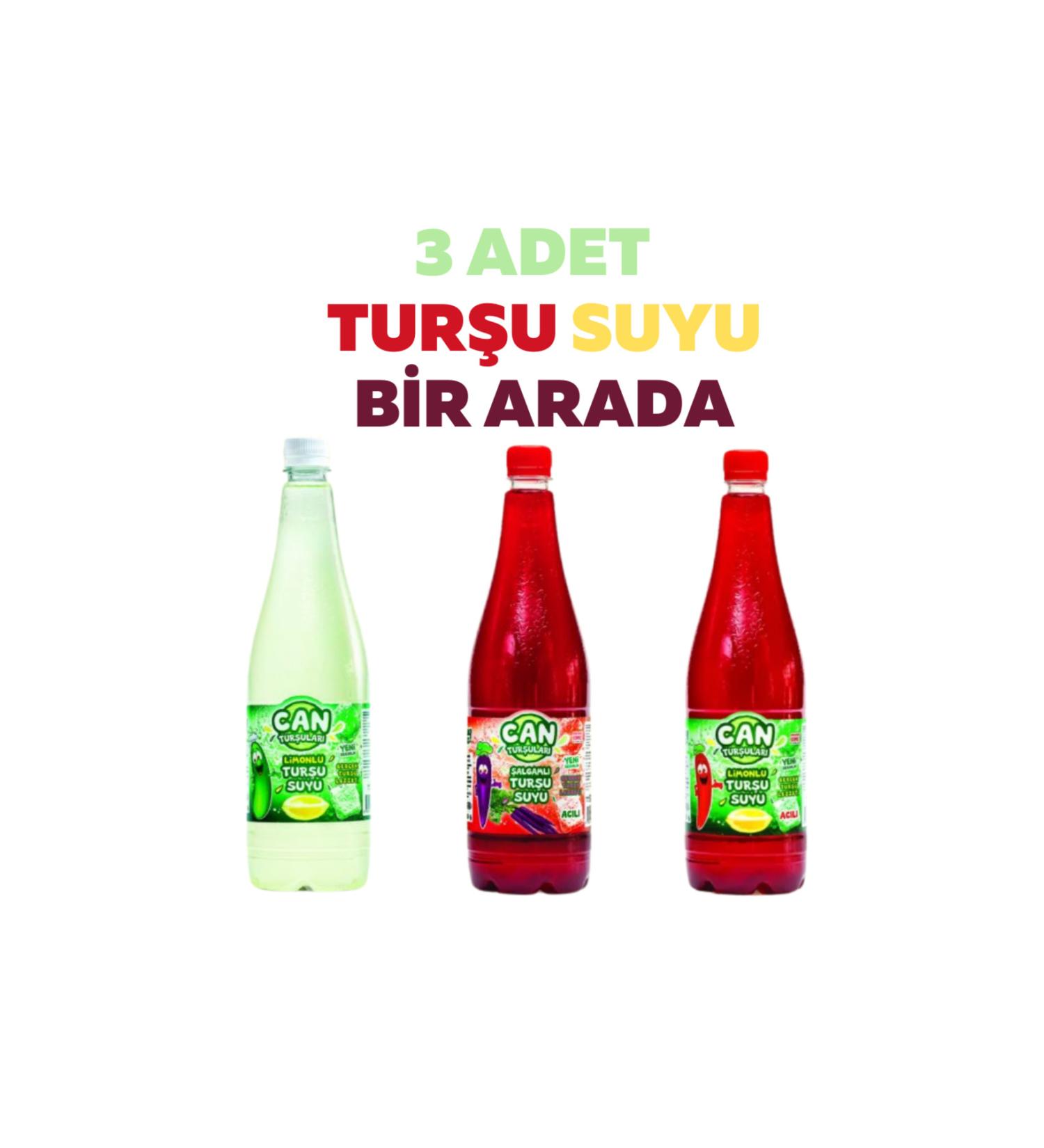 CAN Turnip Pickle Juice Lemon Pickle Juice Spicy Pickle Juice 3 in 1 Pickle Juice 3x1litre