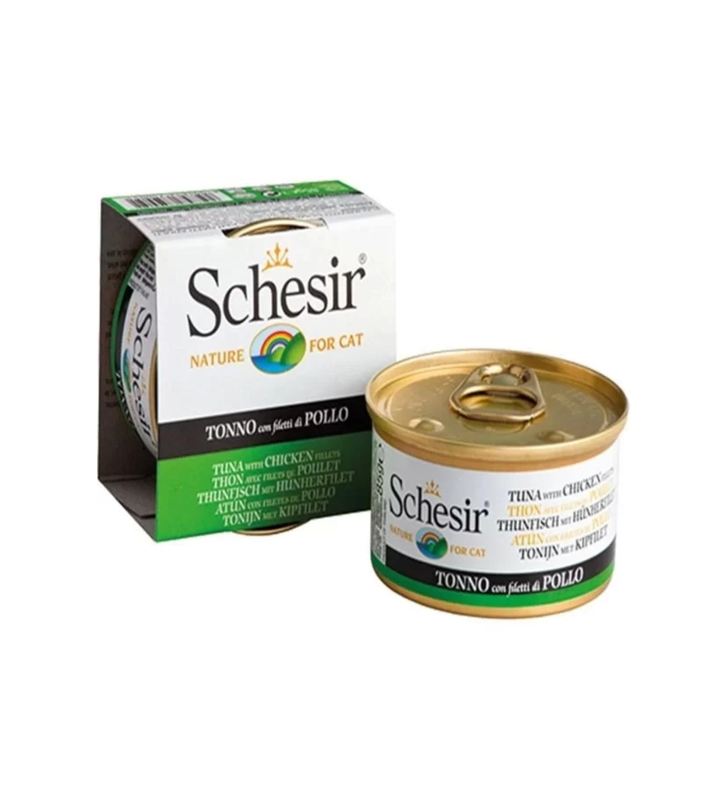 Schesir Tuna and Chicken Jelly Canned Cat Food 85 gr