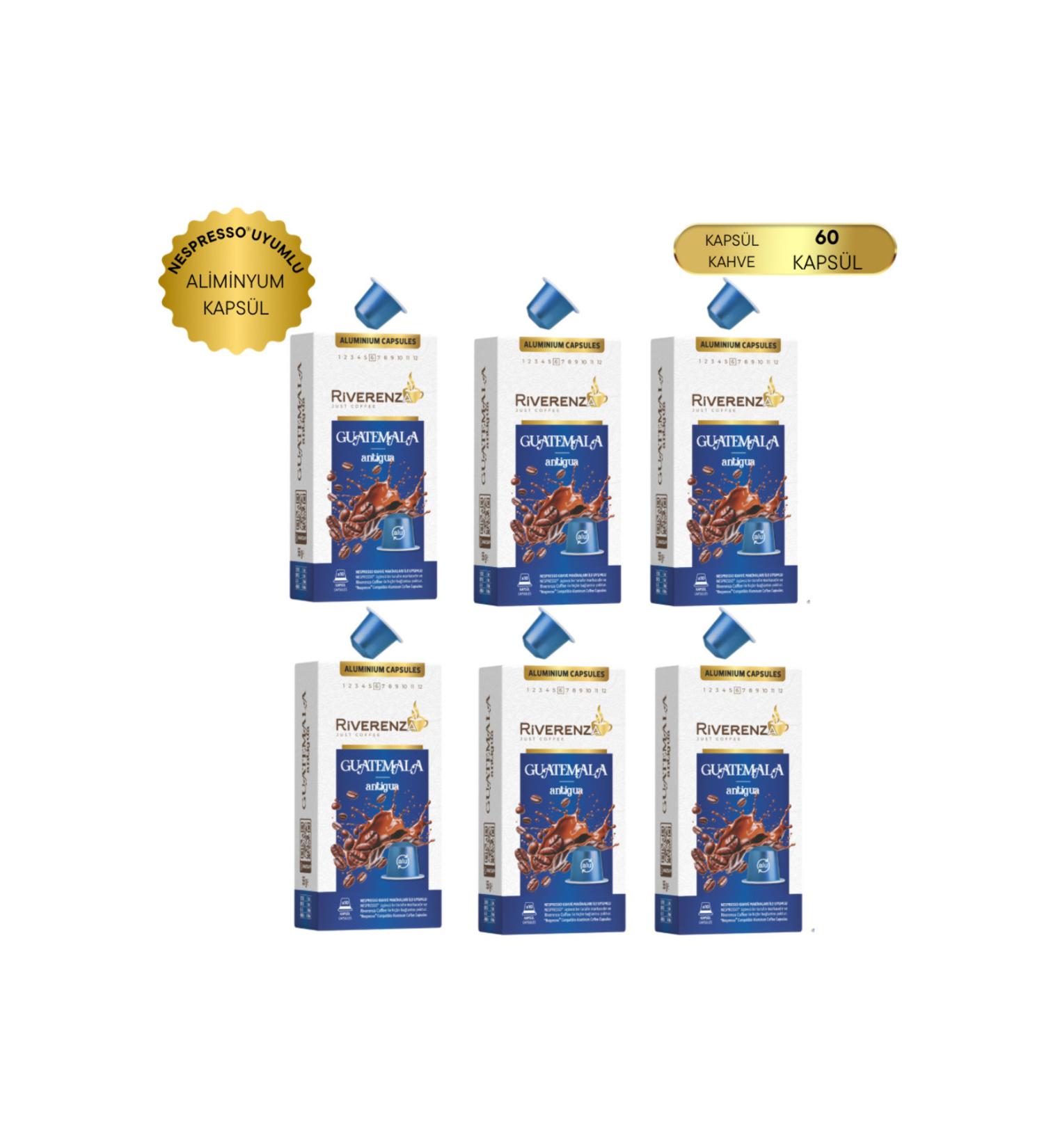 Riverenza Aluminum Nespresso Compatible Capsule Coffee Guatemala Antigua 10 Capsules
