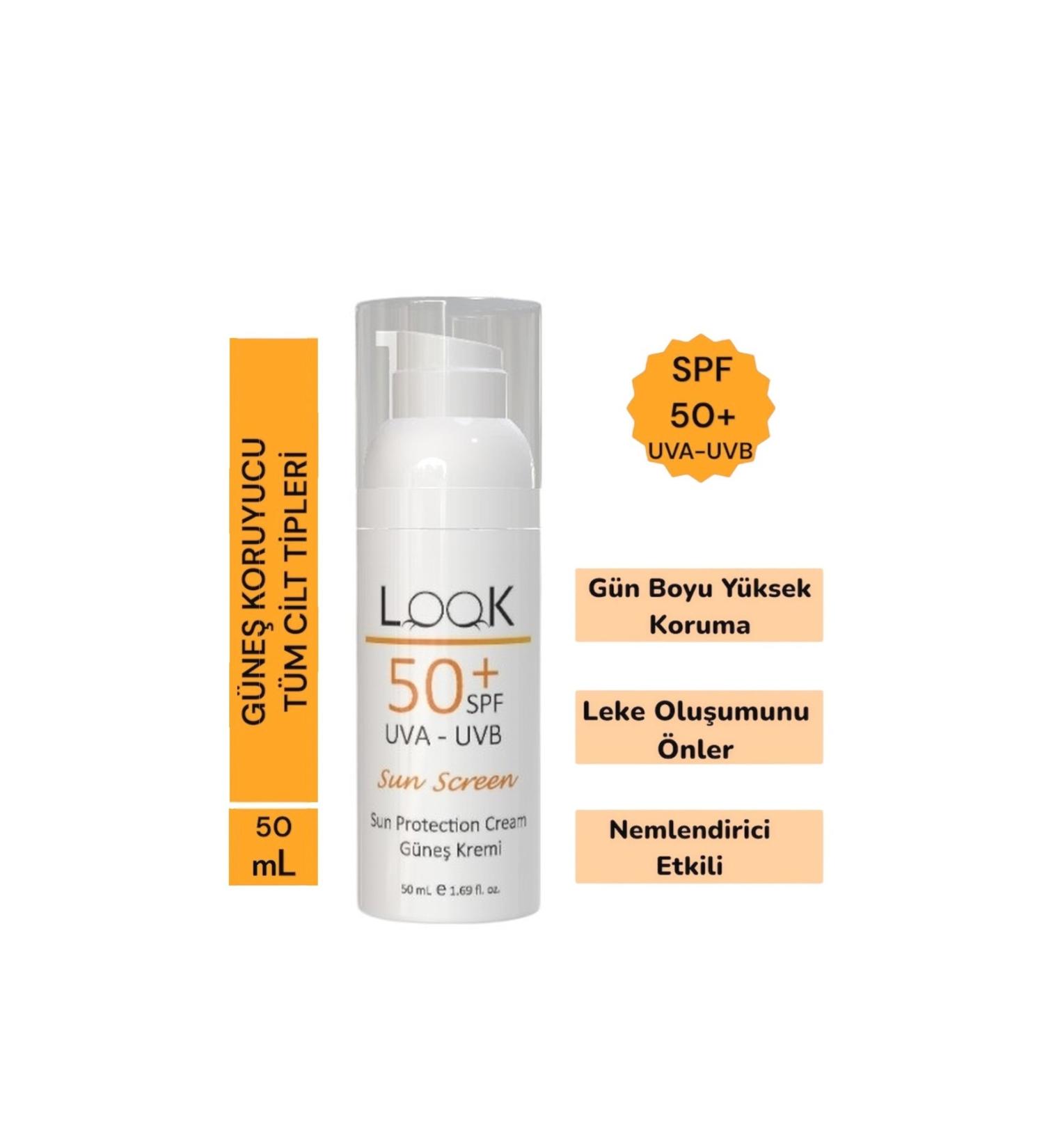 Look Sun Cream Spf 50 Uva Uvb Moisturizing Aloe Vera Pentavitin Nourishing Vitamin B5 E 50 ml - Buy Online on GoSupps.com