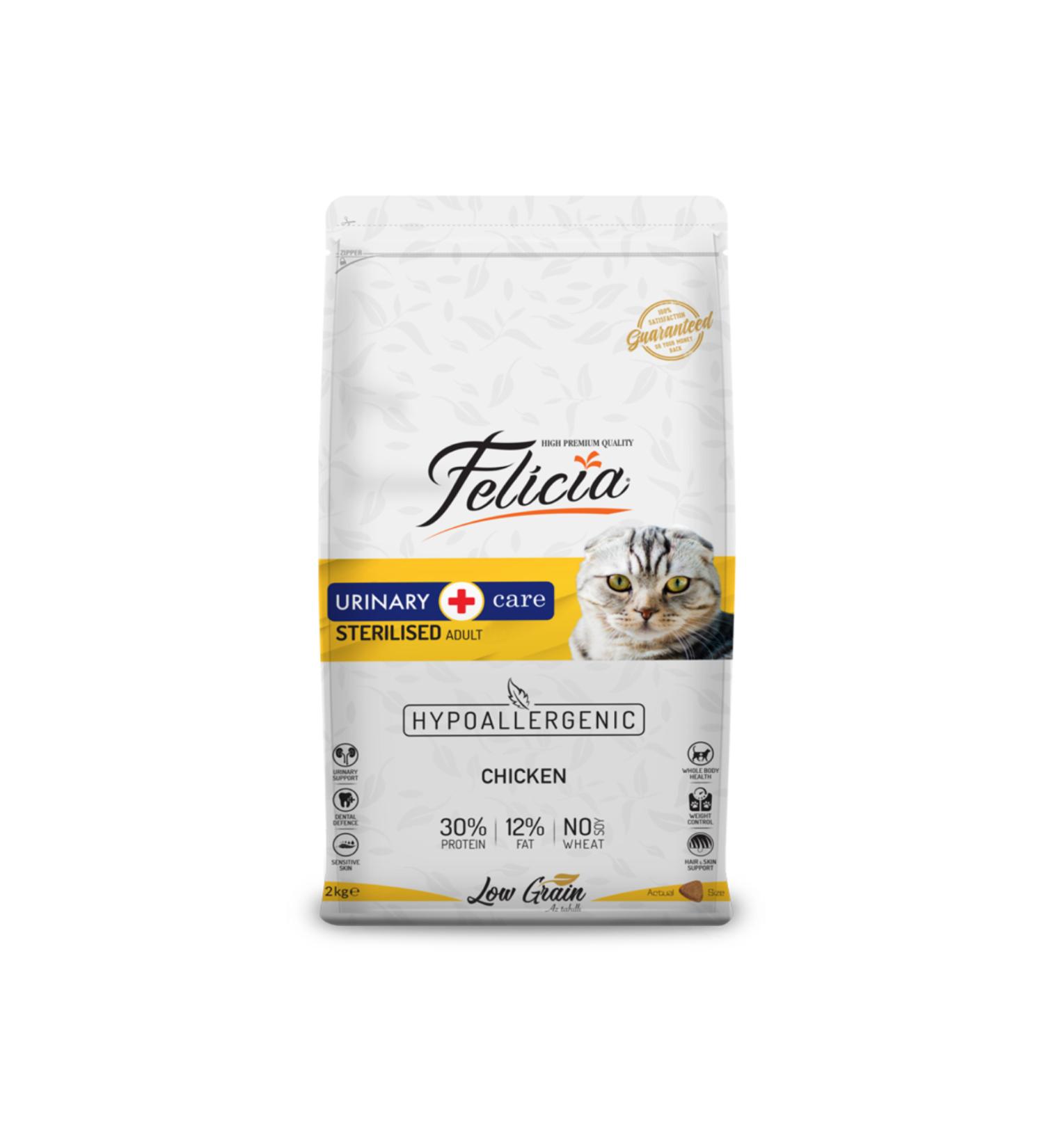 Felicia Chicken Low Grain Sterilized Cat Food 2kg