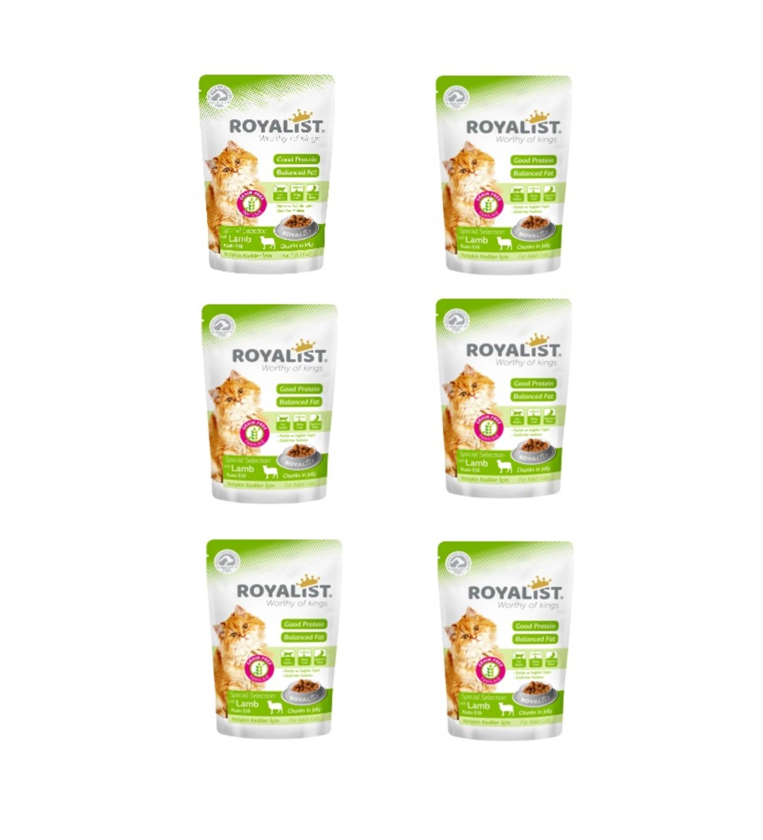 Royalist 6-piece lamb cat wet food pouch lamb 6 x 85 gr