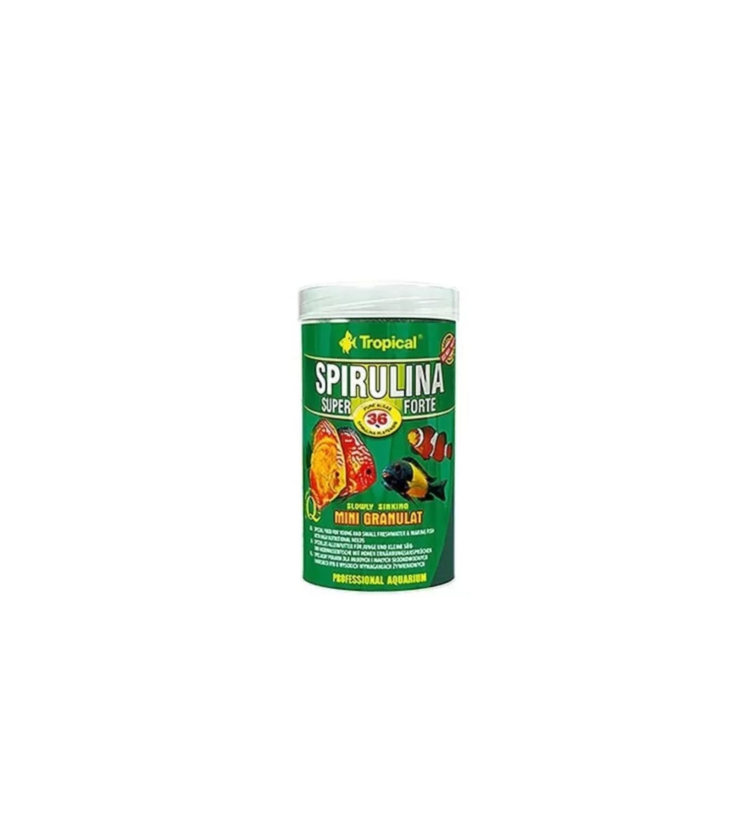 Tropical Spirulina Super Forte Mini Granulat High Nutritional Requirement Special Fish Food 100 Ml 56 Gr