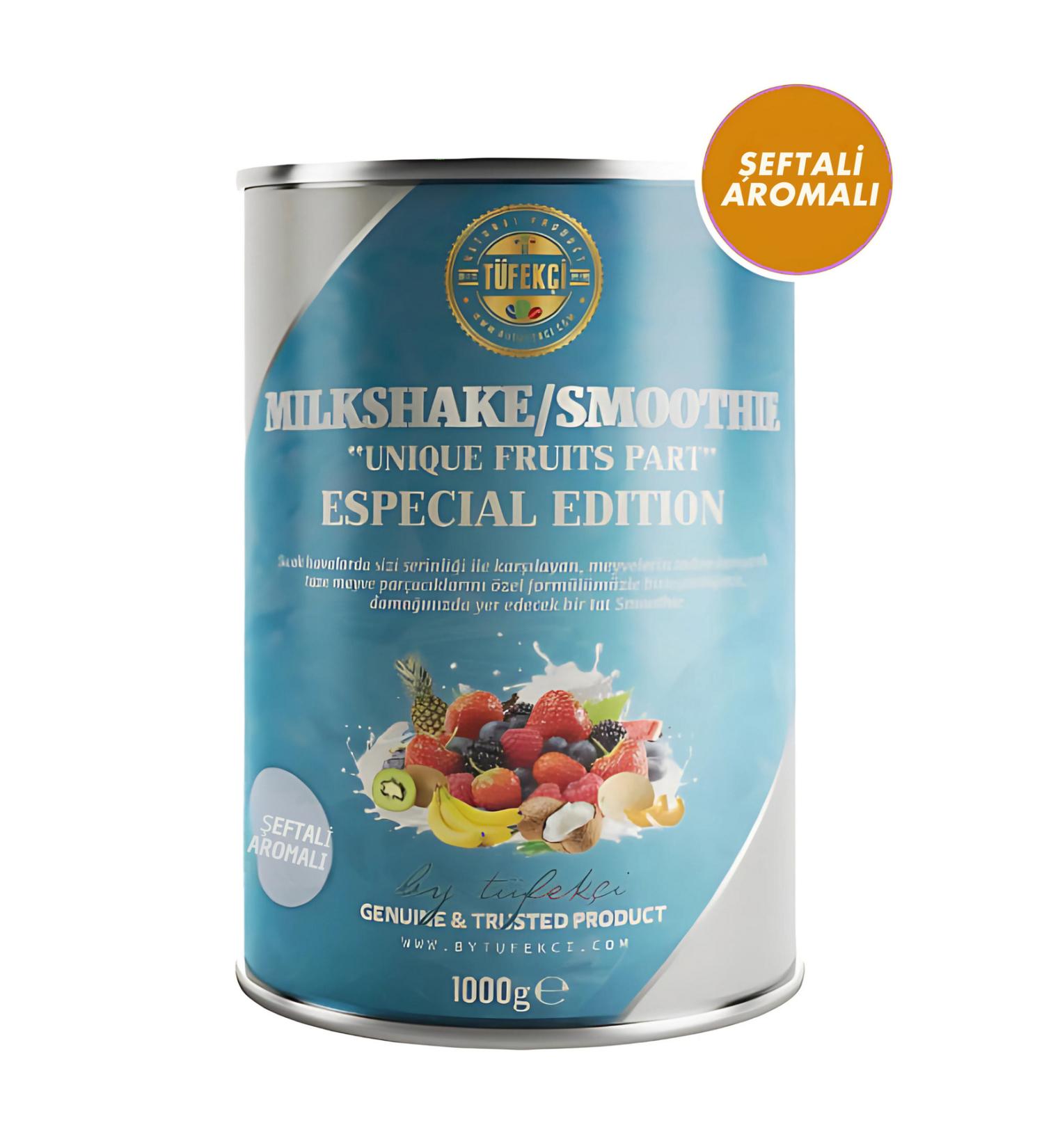 By T fek i Peach Flavored Milkshake Smoothie Drink Powder 1000 gr Tin Package