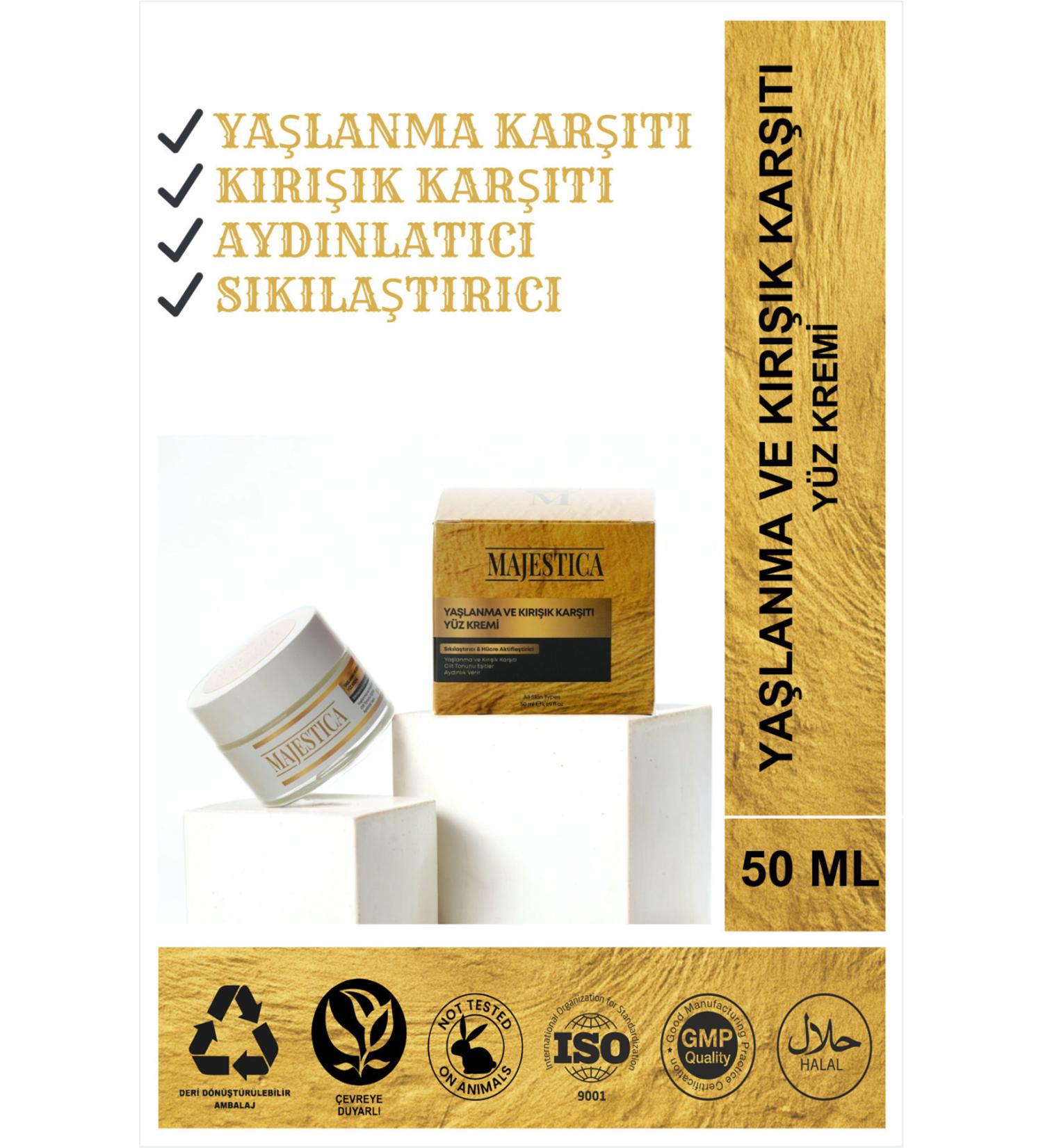 Majestica Anti-Aging and Anti-Wrinkle Face Cream 50 ml - Buy Online on GoSupps.com