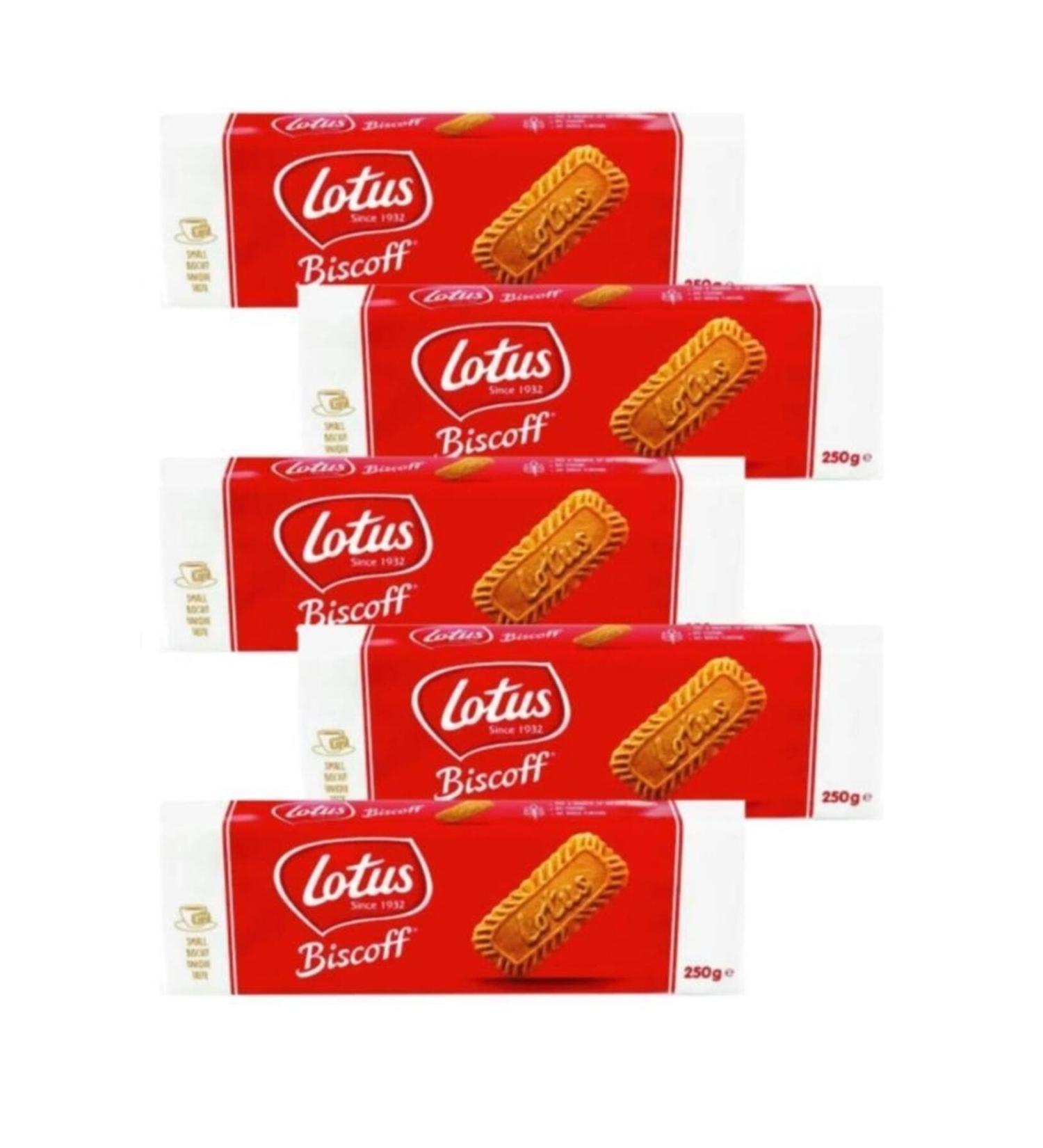 Lotus Biscoff Caramelized Biscuits 250 Gr - 5 Pack
