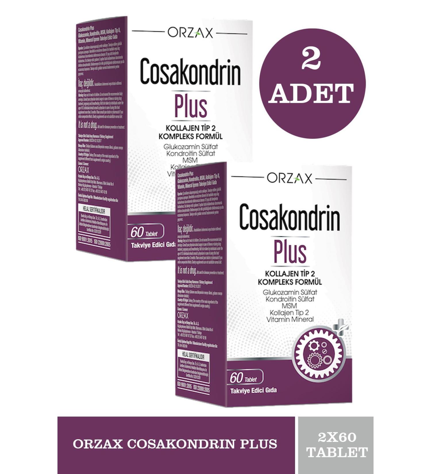 Orzax Cosakondrin Plus 60 Tablets 2 Pieces