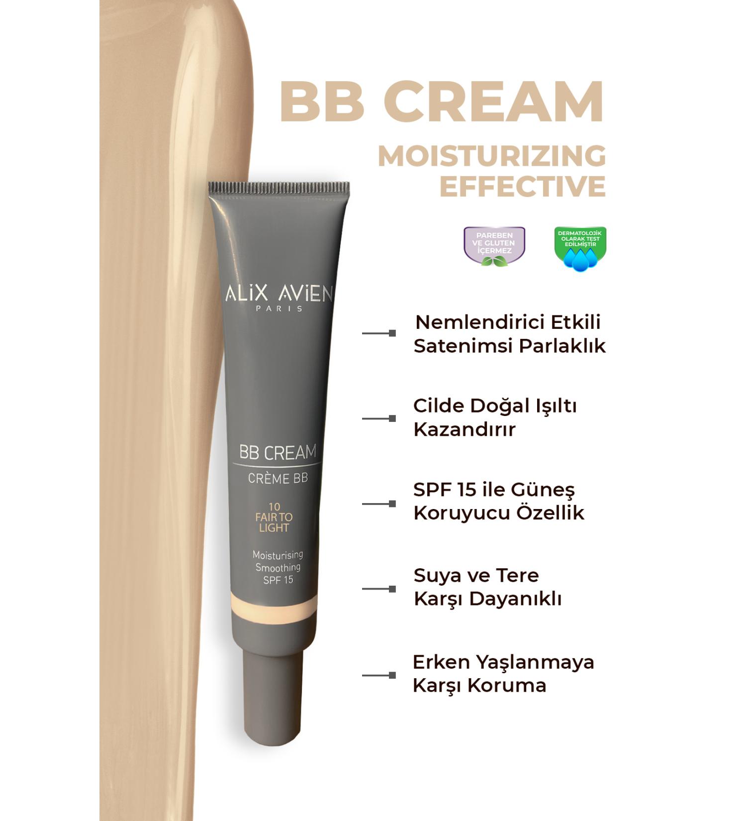 Alix Avien Bb Cream Natural Concealer-Moisturizer Effective Satin Shine-bb Cream 10 Fair To Light