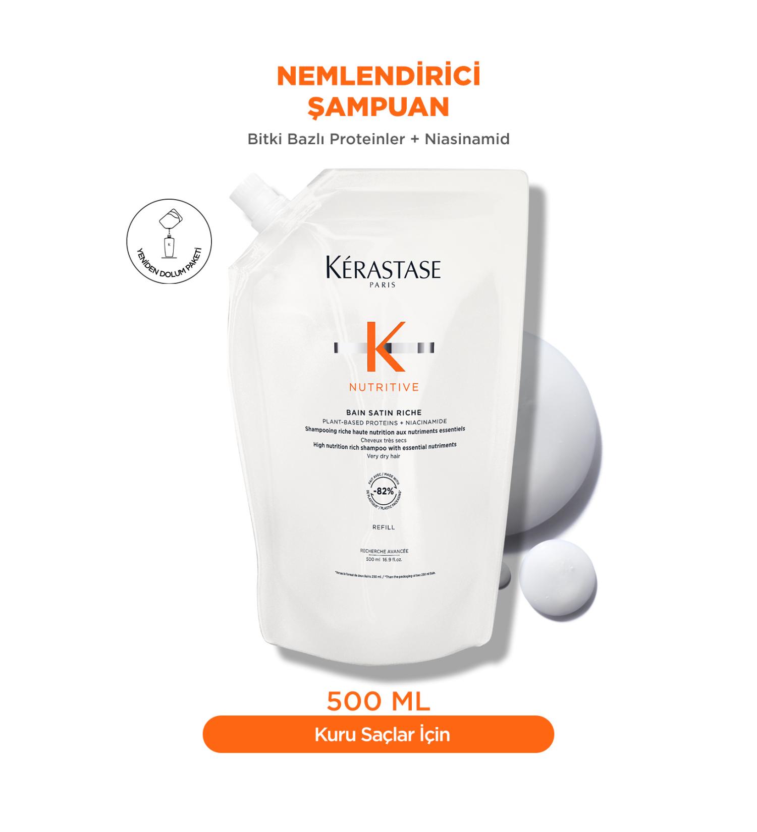 Kerastase Nutritive Bain Satin Riche Intense Moisturizing Shampoo 500 ml - Buy Online on GoSupps.com