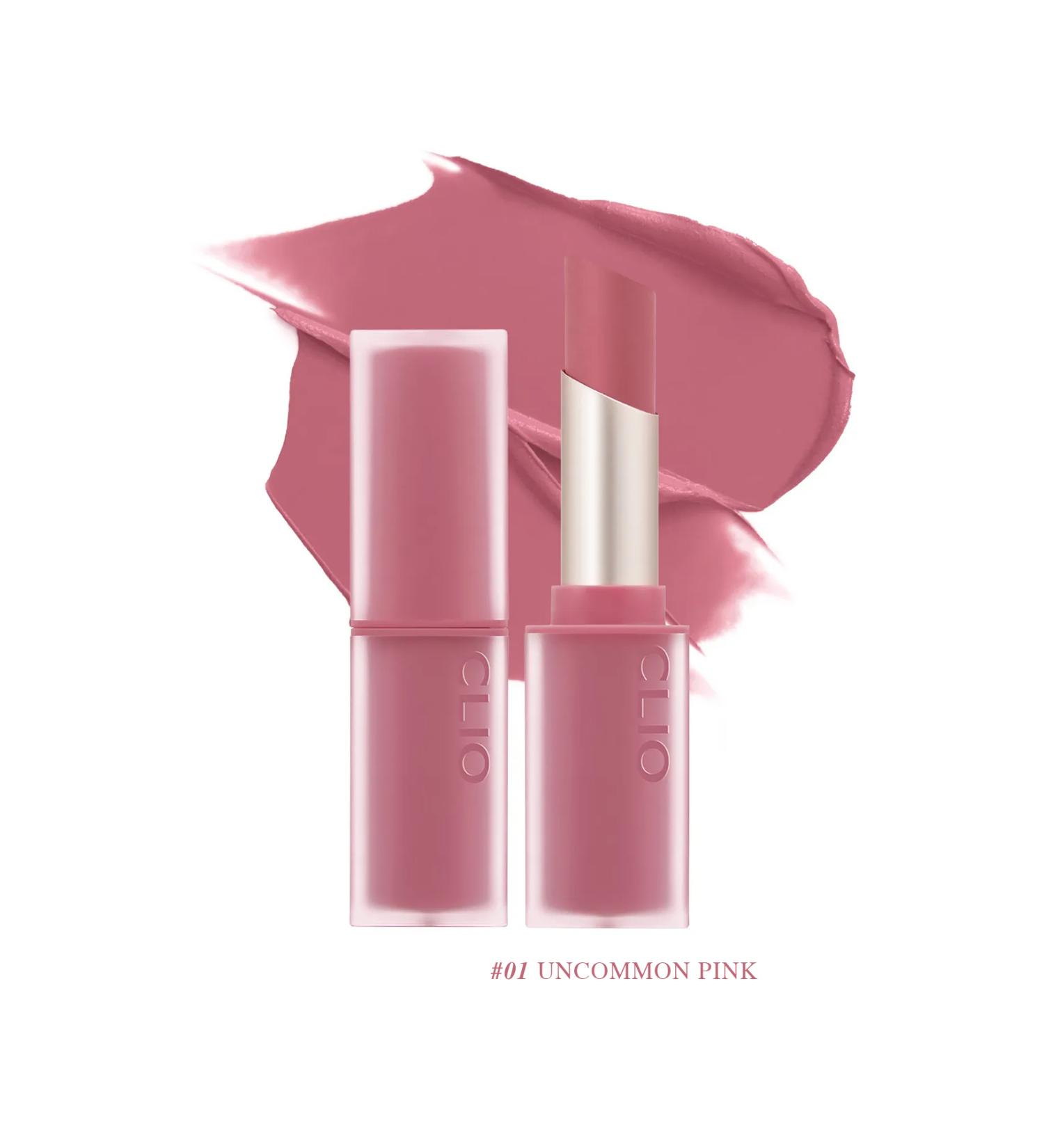 CLIO Soft Textured Light Matte Lipstick CLIO Chiffon Mood Lip (01 Uncommon Pink) - Buy Online on GoSupps.com