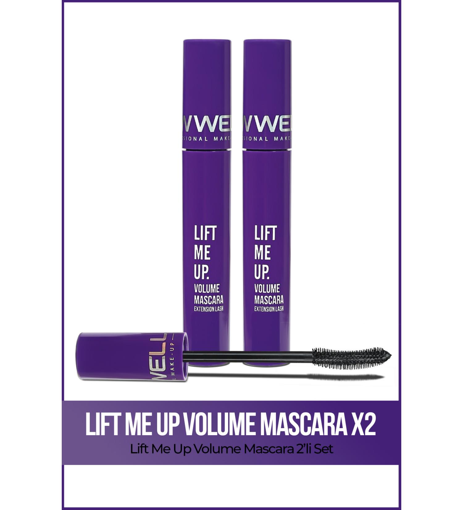 New Well 2x Lift me up Volume Mascara 8 ml Set of Two