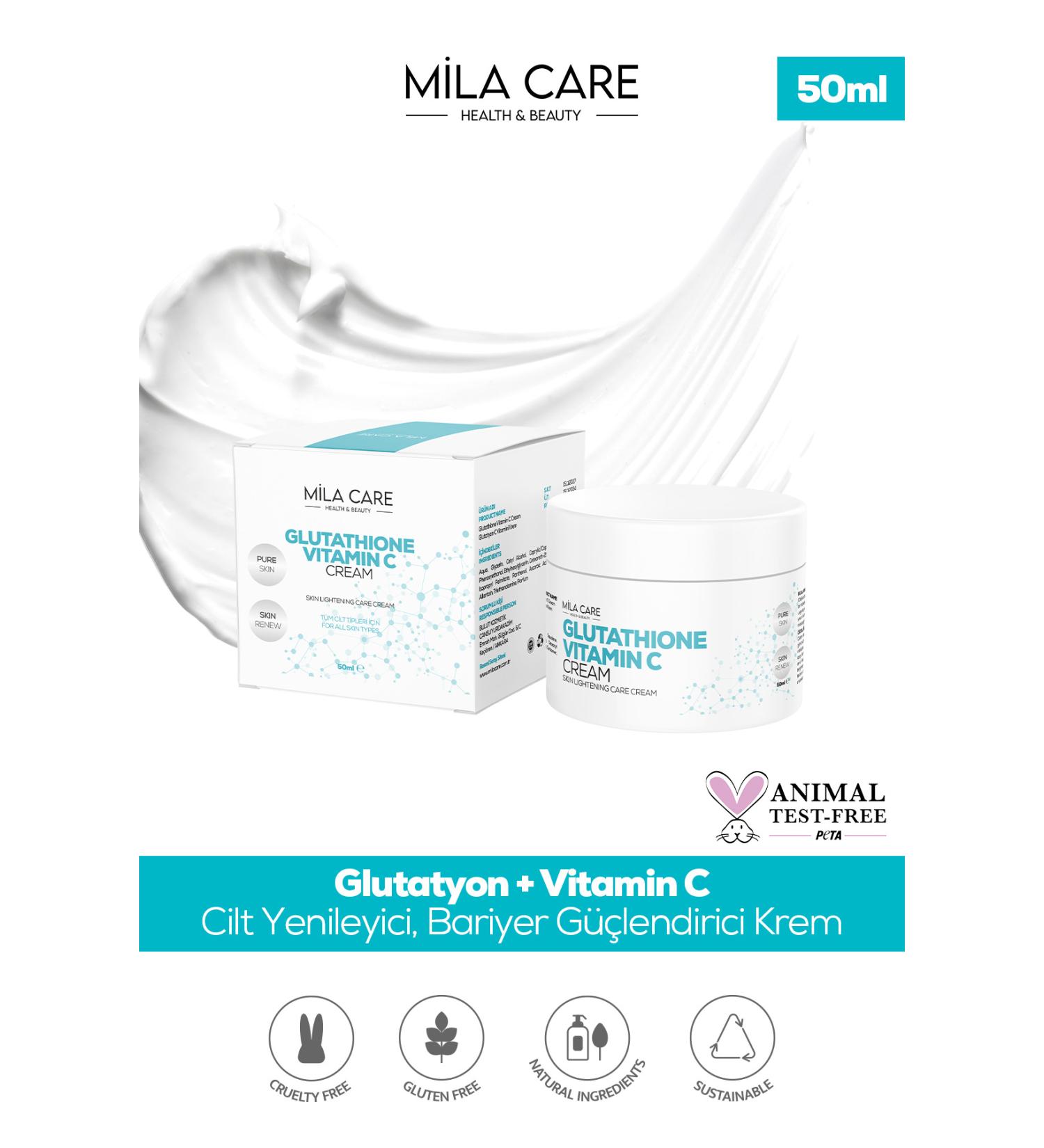 M LA CARE Skin Rejuvenator Barrier Strengthener Brightening Glutathione Vitamin C Cream 50ml X 4 Pieces