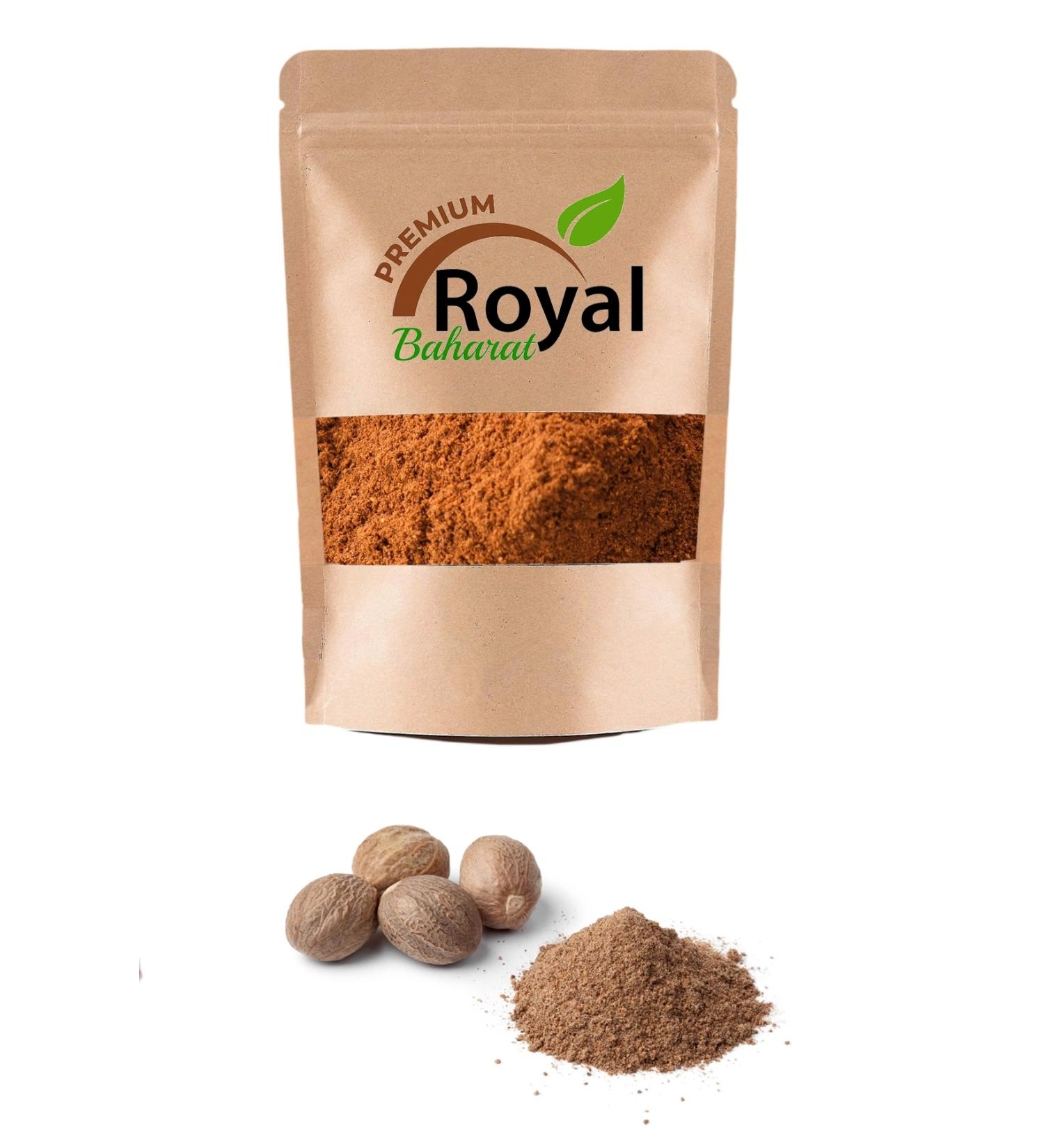 ROYAL SPICES Ground Nutmeg Deluxe Series Organic Delicious 75 Gr