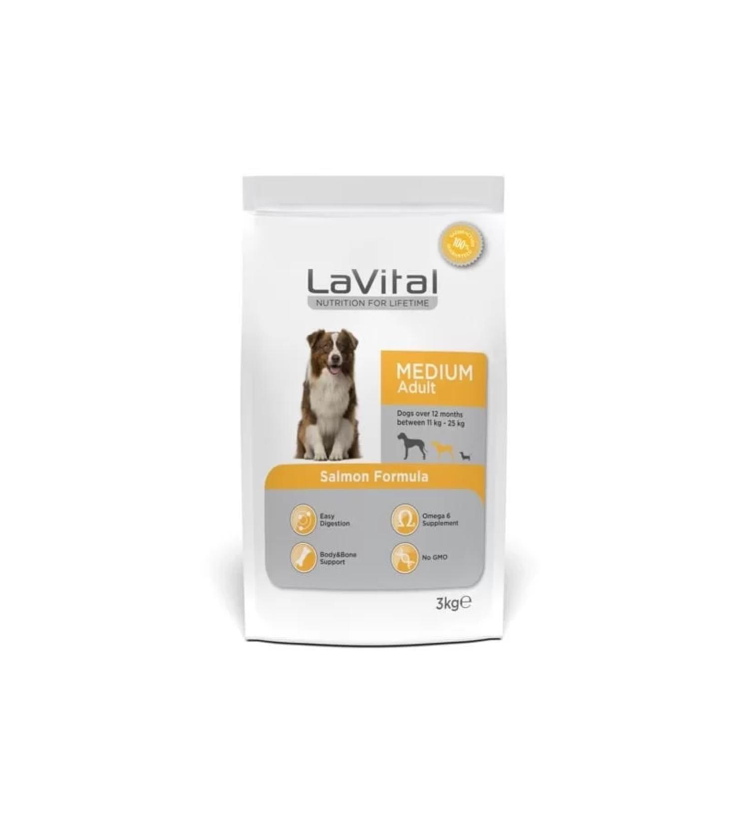 La Vital Lavital Medium Breed Adult Dog Food with Salmon 3 Kg