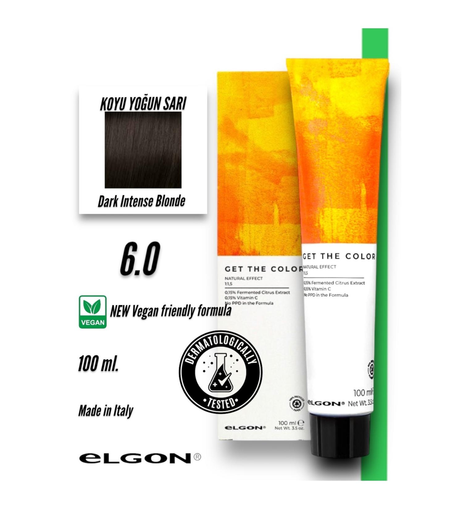 Elgon Get The Color 6.0 Professional Hair Dye (100 ml.) (Oxidizer-Free) - Buy Online on GoSupps.com