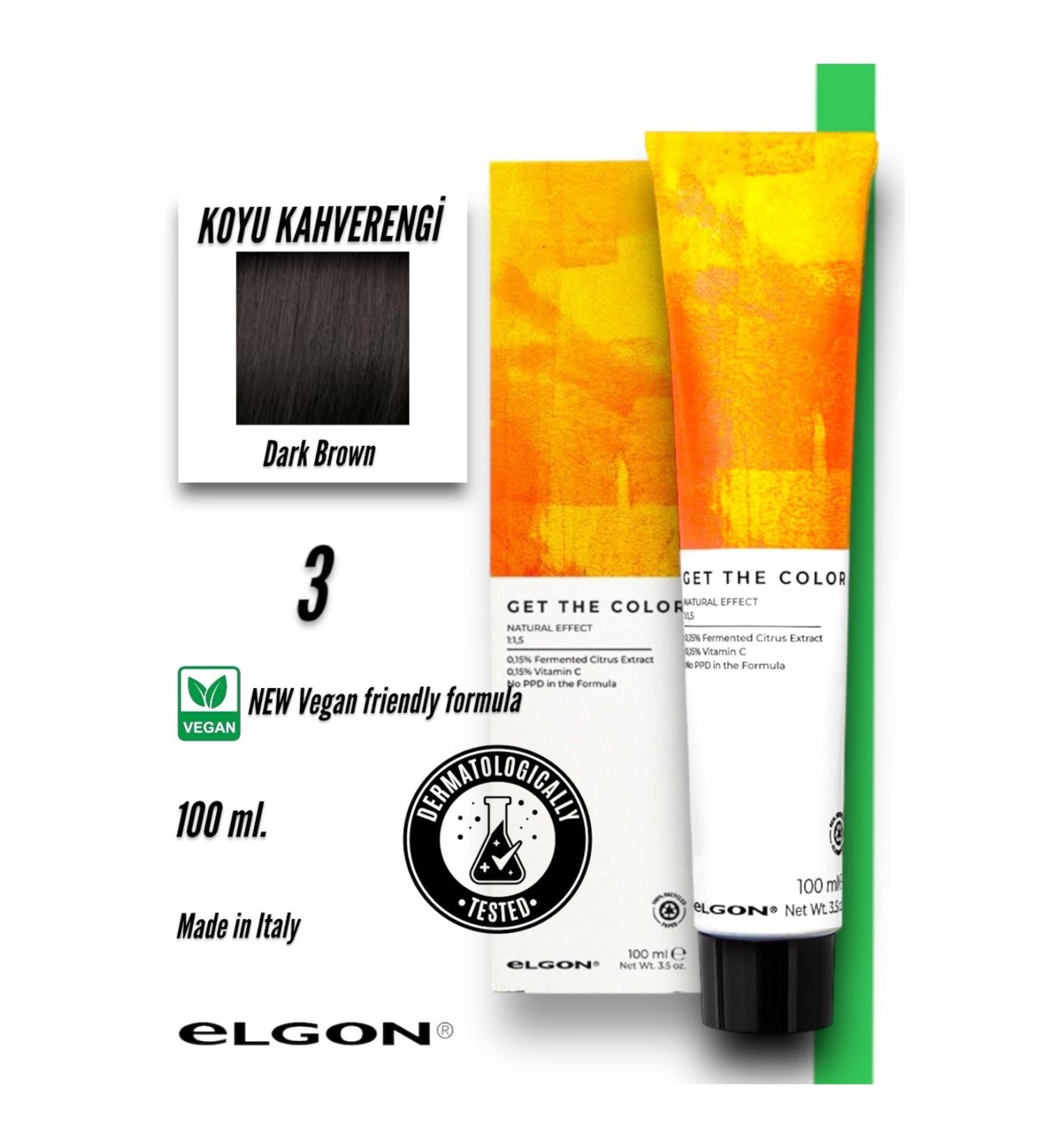 Elgon Get The Color 3 Professional Hair Dye (100 ml.) (Oxidizer-Free) - Buy Online on GoSupps.com