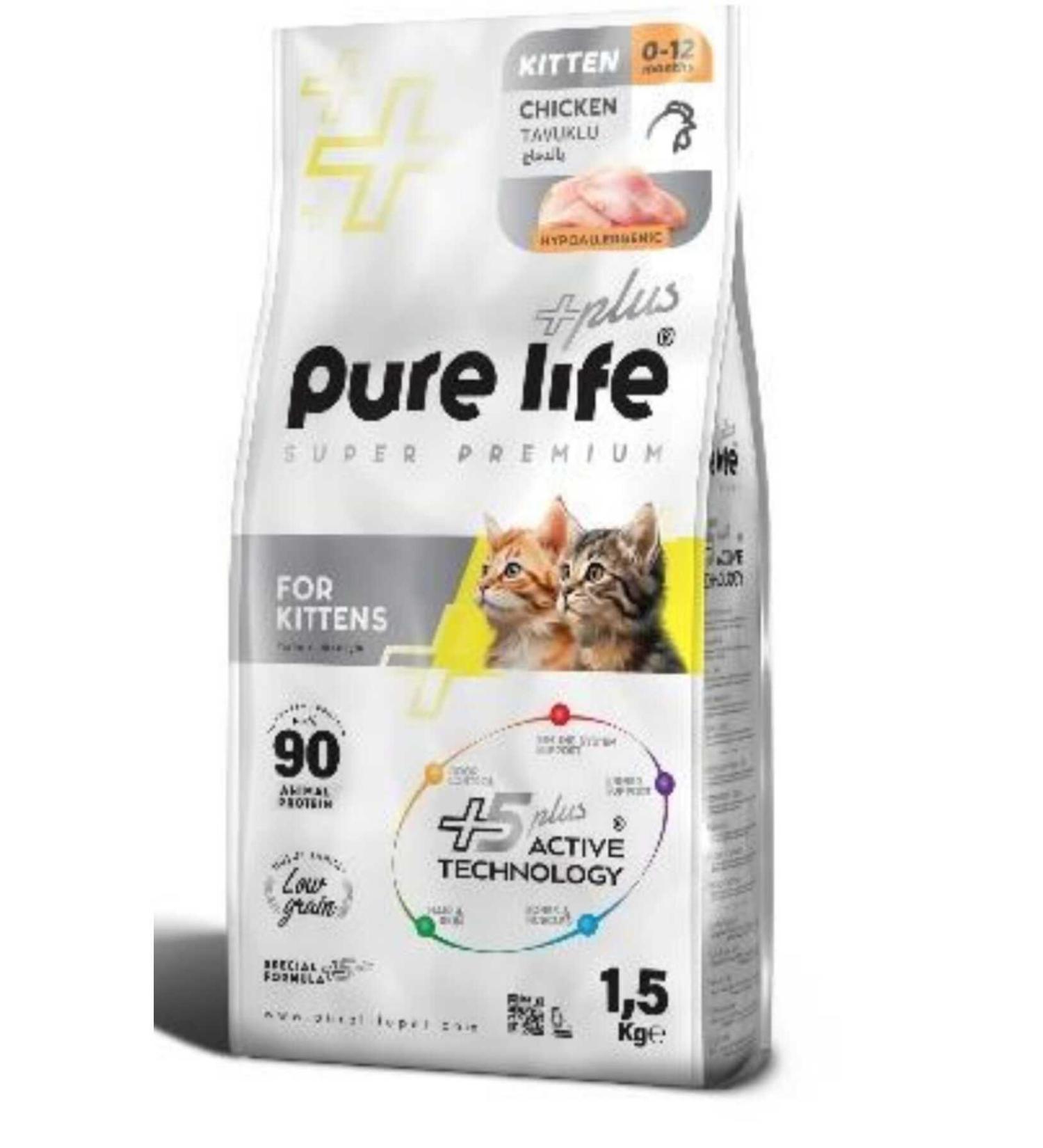 PureLife PLUS CHICKEN KITTEN CAT FOOD 1.5 KG