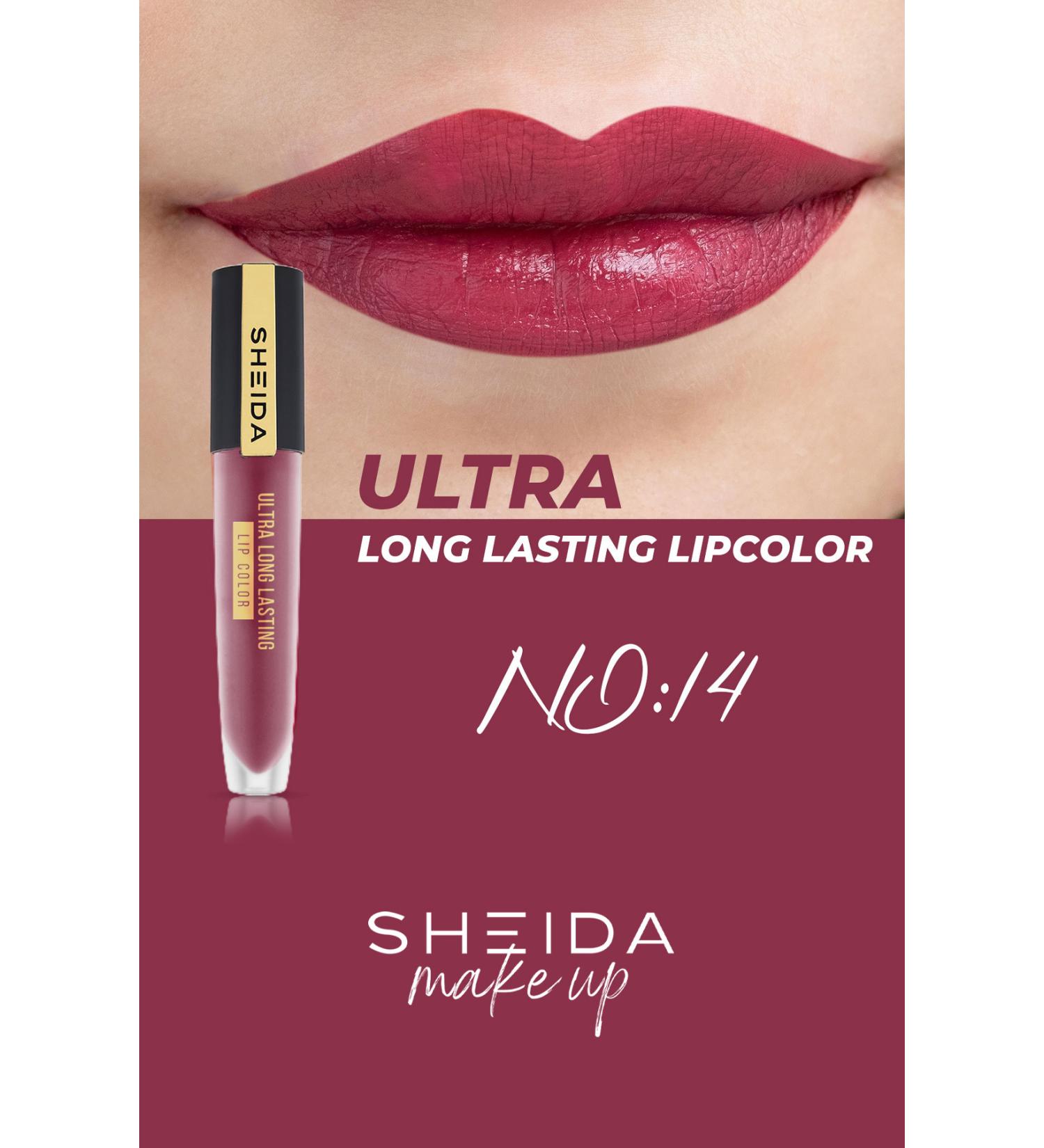 Sheida Long Lasting Long Lasting Matte Liquid Lipstick - Intense Pigment & Vitamin E Formula - No 4 - Buy Online on GoSupps.com