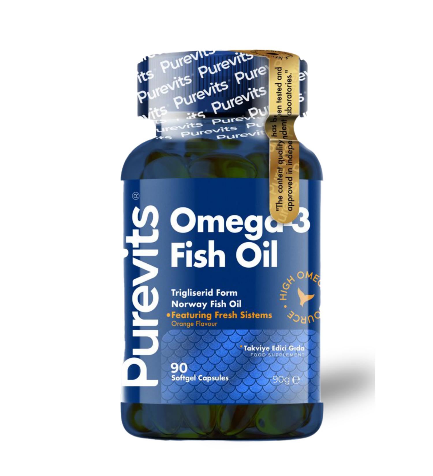 Purevits Advanced Omega-3 High Ratio Epa Dha 1000 Mg - Fish Oil - 90 Soft Gels - Buy Online on GoSupps.com