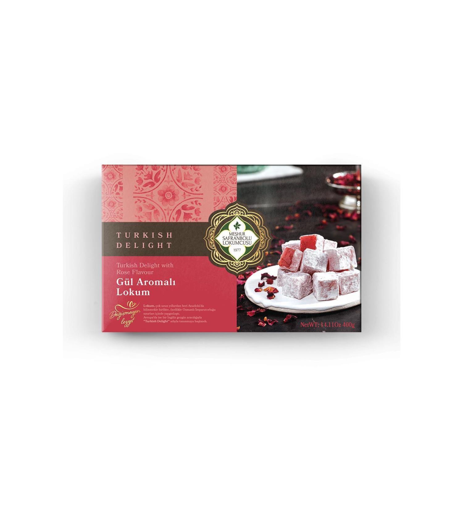 FAMOUS SAFRANBOLU TURKISH DELIGHT STORE Rose Turkish Delight 400 Gr. - Buy Online on GoSupps.com